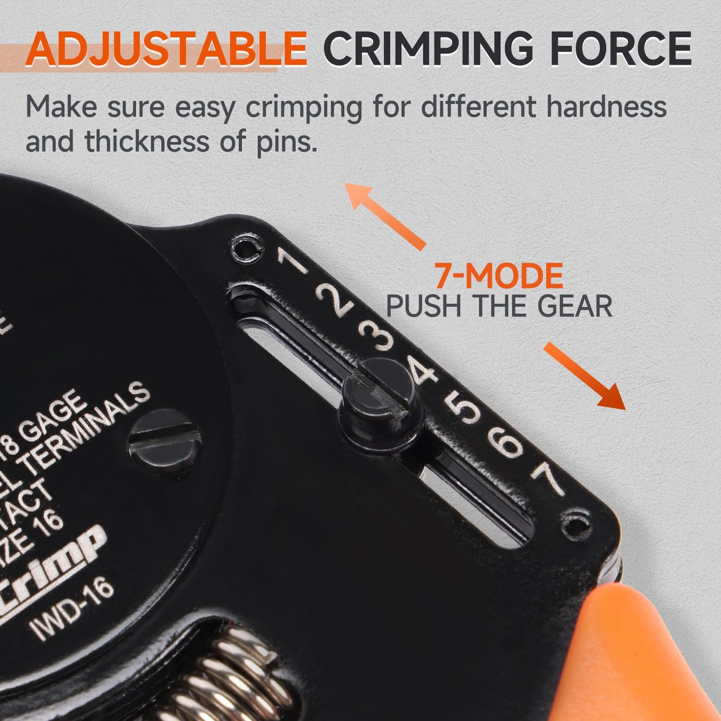 iCrimp Closed Barrel Crimper 4 Way Indent,8 Impression Type for Deutsch Solid Contacts gage 14,16&18(IWD-16)