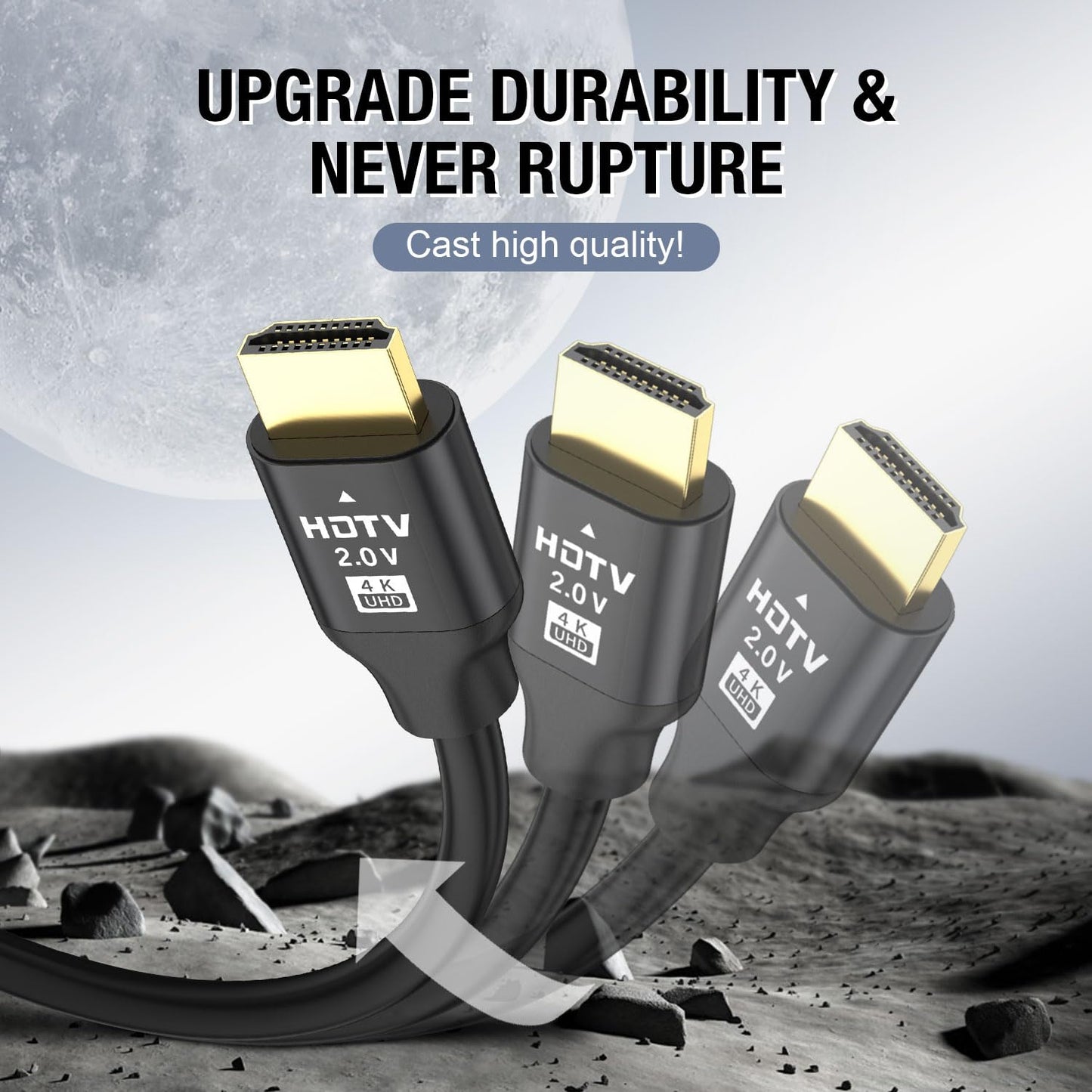 grofyllaa 4K Hdmi Cable 100FT, High Speed Hdmi 2.0 Cable 4K@60Hz 2K@120Hz, Gold-Plated Connector 3D ARC HDCP 2.2 &2.3 for HDTV/Blu Ray Playback/Projectors/Laptops/PS4/PS5(Black)