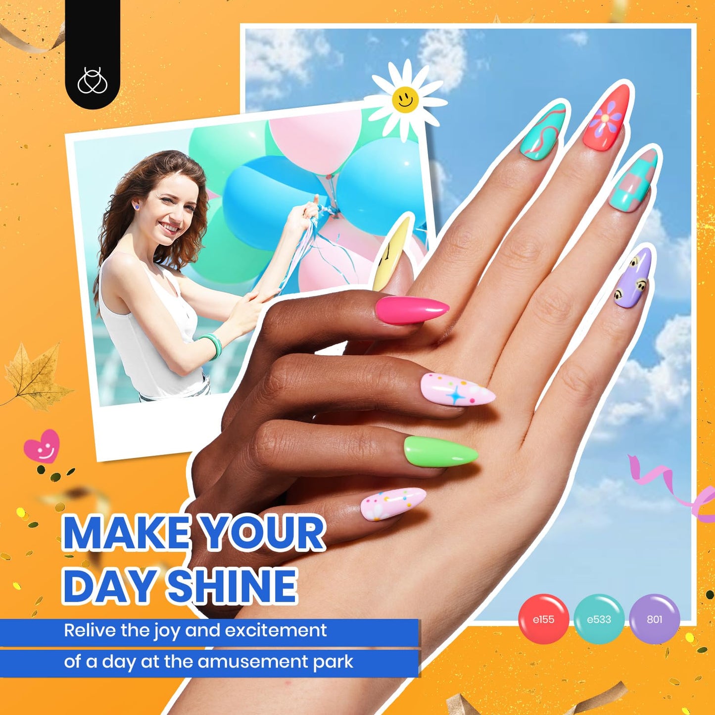 Beetles 85 Pcs Gel Nail Polish Kit with U V Light 55 Colors Gel Nail Kit for Beginners with Everything at Home Gel Polish Manicure Winter Nail Art Jelly Nails Emotional Spectrum Collection