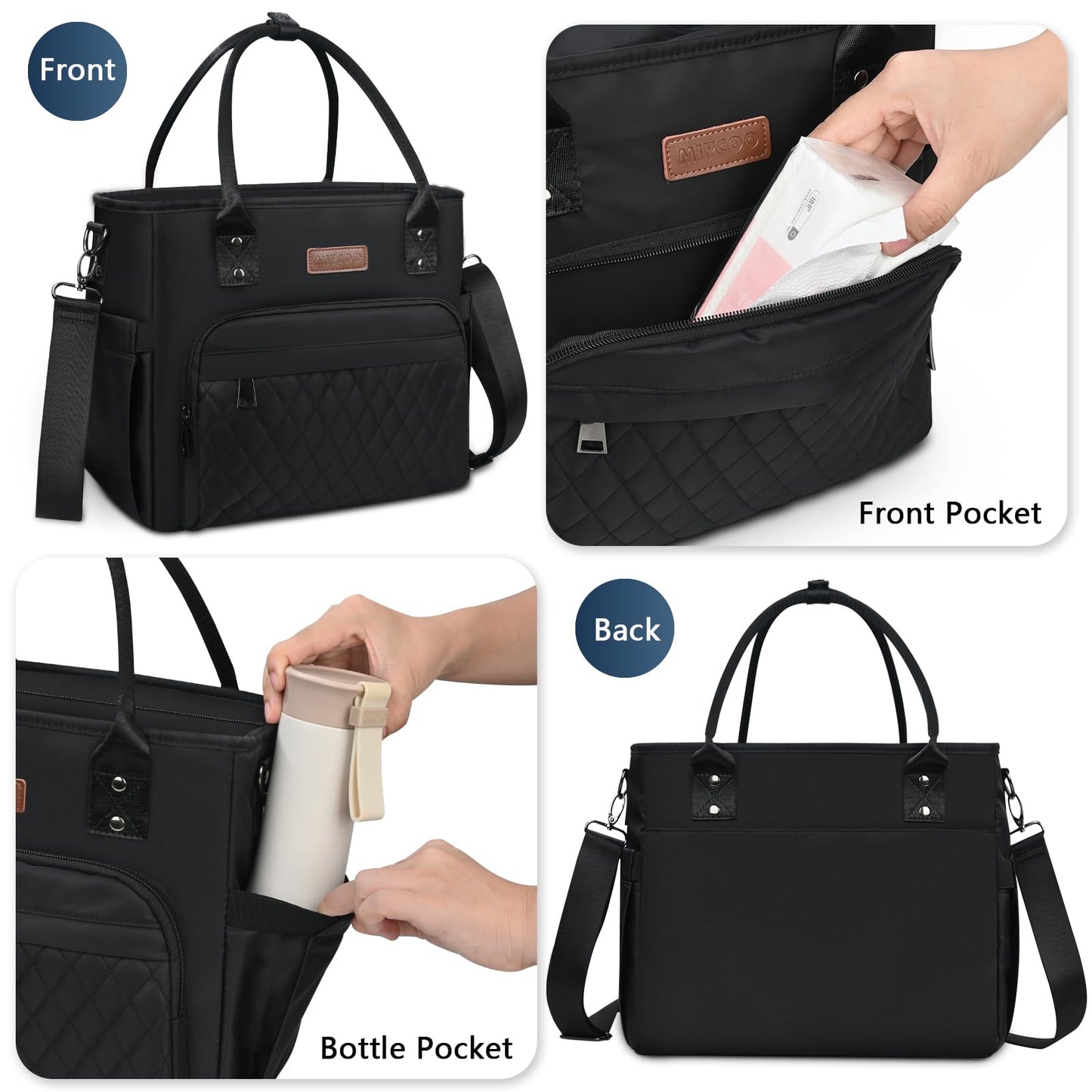 Lunch Bag Lunch Box Women - Leakproof Insulated Lunch Cooler Bag for Women - Large Lunch Tote Bags Adults