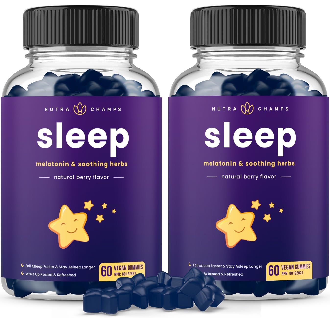 (2 Pack) Sleep Gummies | Melatonin Gummy Enhanced with L-Theanine, Chamomile, Valerian & More | Natural Sleep Aid Supplement Drug-Free | Sleeping Pills Substitute | Vegan & Non-GMO | 120 Gummies