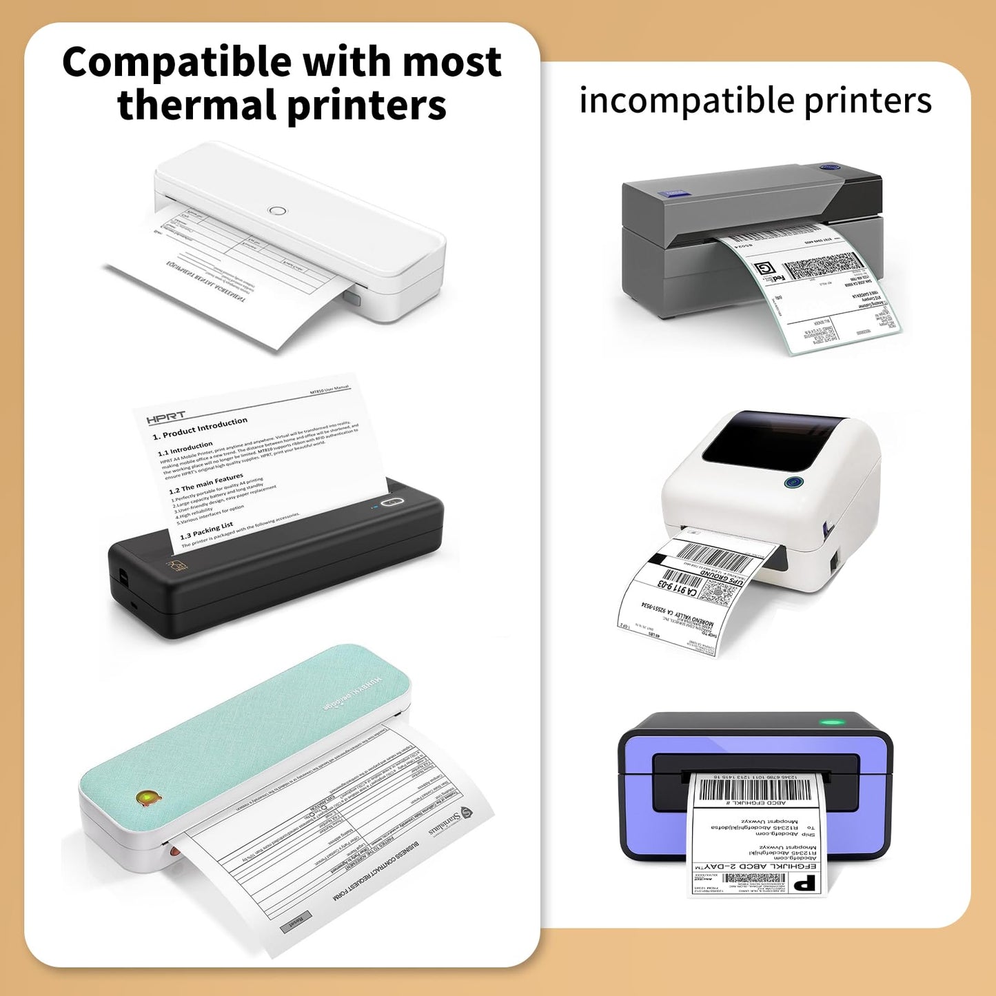 Thermal Paper Roll,Multipurpose Thermal Paper,US Letter Paper 8.5 x 11 Inch,Advance Thermal Printing,NefLaca Thermal Roll Paper Compatible with M08F, Gloryang, Jadens, Munbyn Portable Printer.4 Roll