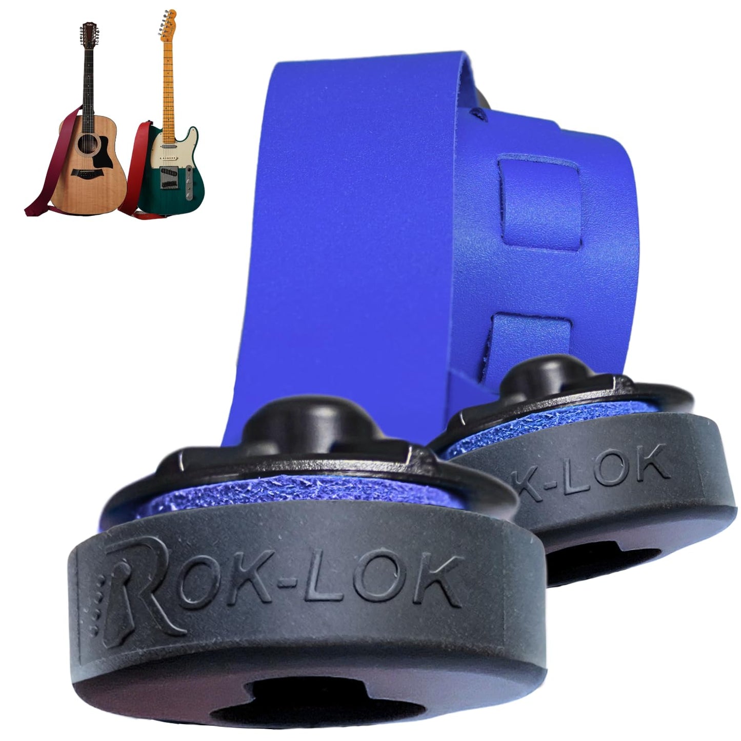 Rok Lok PRO – Universal Quick-Change Guitar Strap Lock System – Rubber coated for Finish Protection – No Tools, No Mods, Fits Most Electric, Acoustic & Bass Guitars