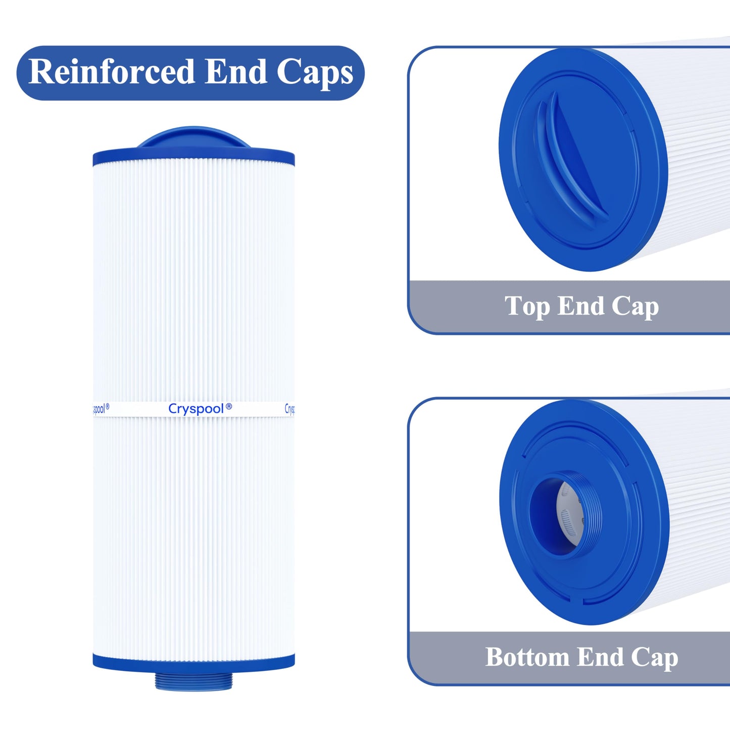Cryspool MPT-Thread Spa Filter Compatible with Marquis 35, Marquis Spa 20042, 20092, 370-0240, PPM35SC-F2M, 5CH-352, FC-0196, 35 sq.ft, 2 Pack