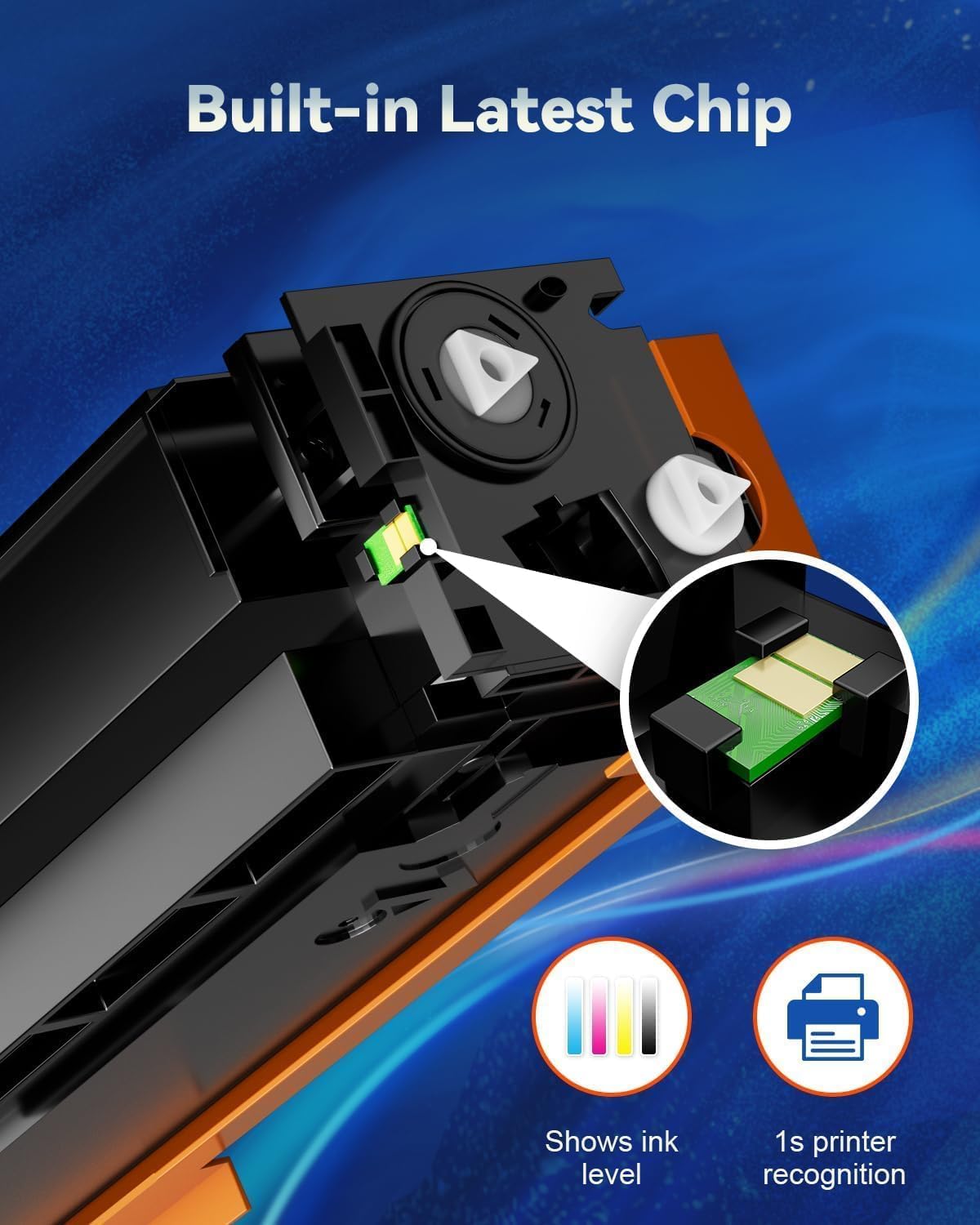 (2 Black with Chip) 141A Toner Cartridge M110w Toner Replacement for HP 141A 141X Black Laserjet Toner Cateridge W1410A for Laserjet M110w MFP M139w M140w Printer Toner