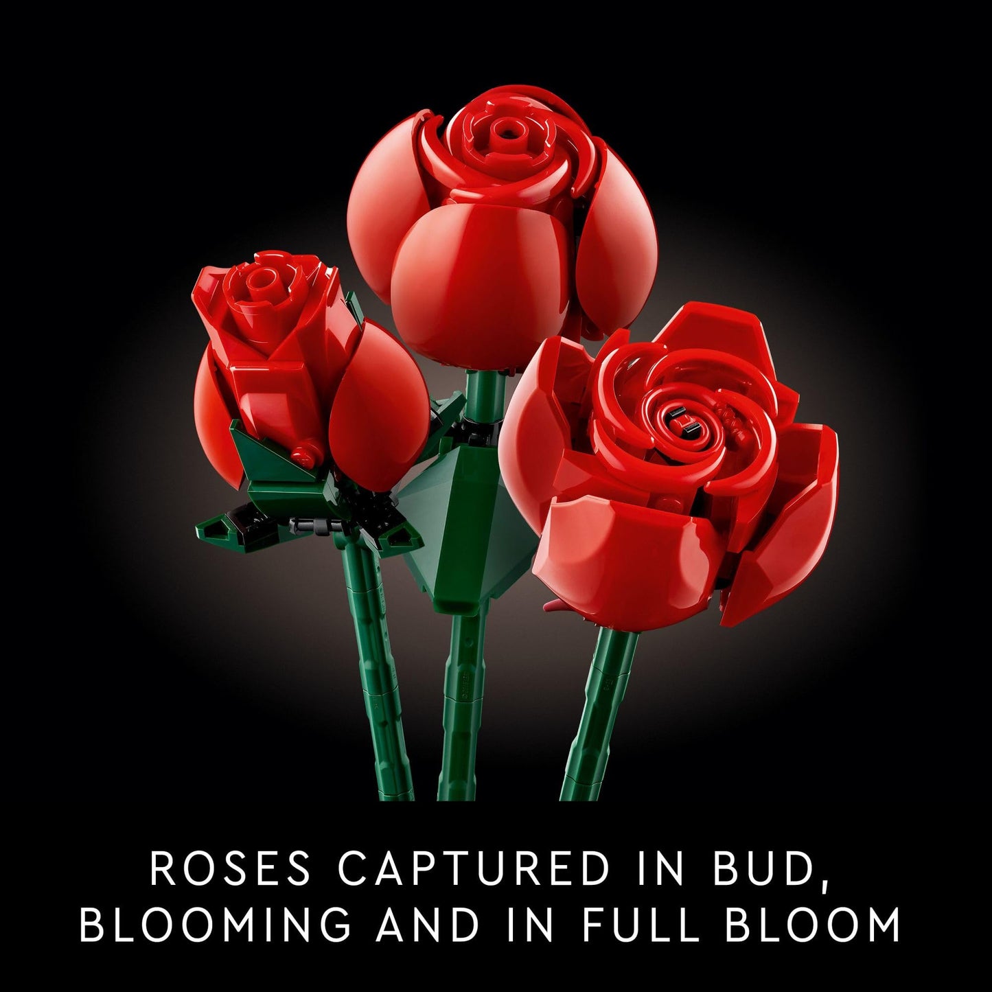 LEGO Botanicals Bouquet of Roses Artificial Flowers - Fake Red Roses Building Set for Adults, Ages 18+ - Gifts for Birthdays - Home Decor for Table Display - 10328