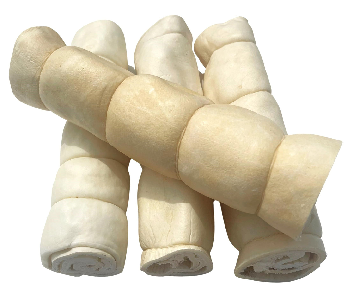 Beef Cheek Rolls Dog CHEW Treat - *(Original 4 Pack, 12 INCH)* - Original/Peanut Butter Flavors - Single Ingredient - Rawhide Free - Super Thick - All Natural - Long Lasting Beef Cheek Rolls