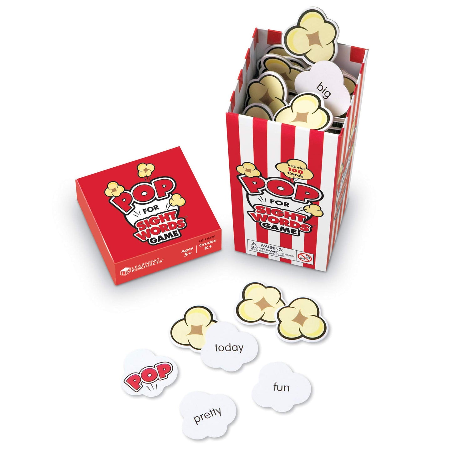 Learning Resources Pop for Sight Words Bundle, Language Building Skill Games, Homeschool or Classroom, 2-4 Players, 100 Card Set, Ages 5+