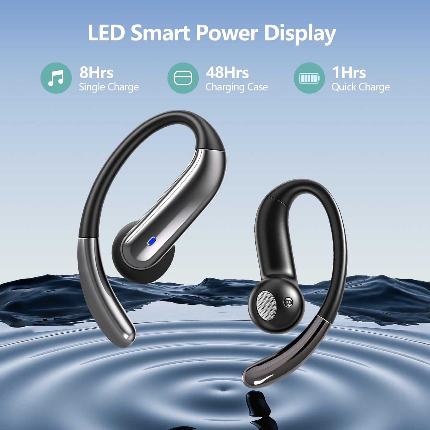 AI Language Translator Earbuds Real Time, 164 Language/3-in-1 Translating Device Headphones, Audífonos Traductores Inglés Español, Bluetooth 5.4 Translation Device for Travel Business Learning, Black