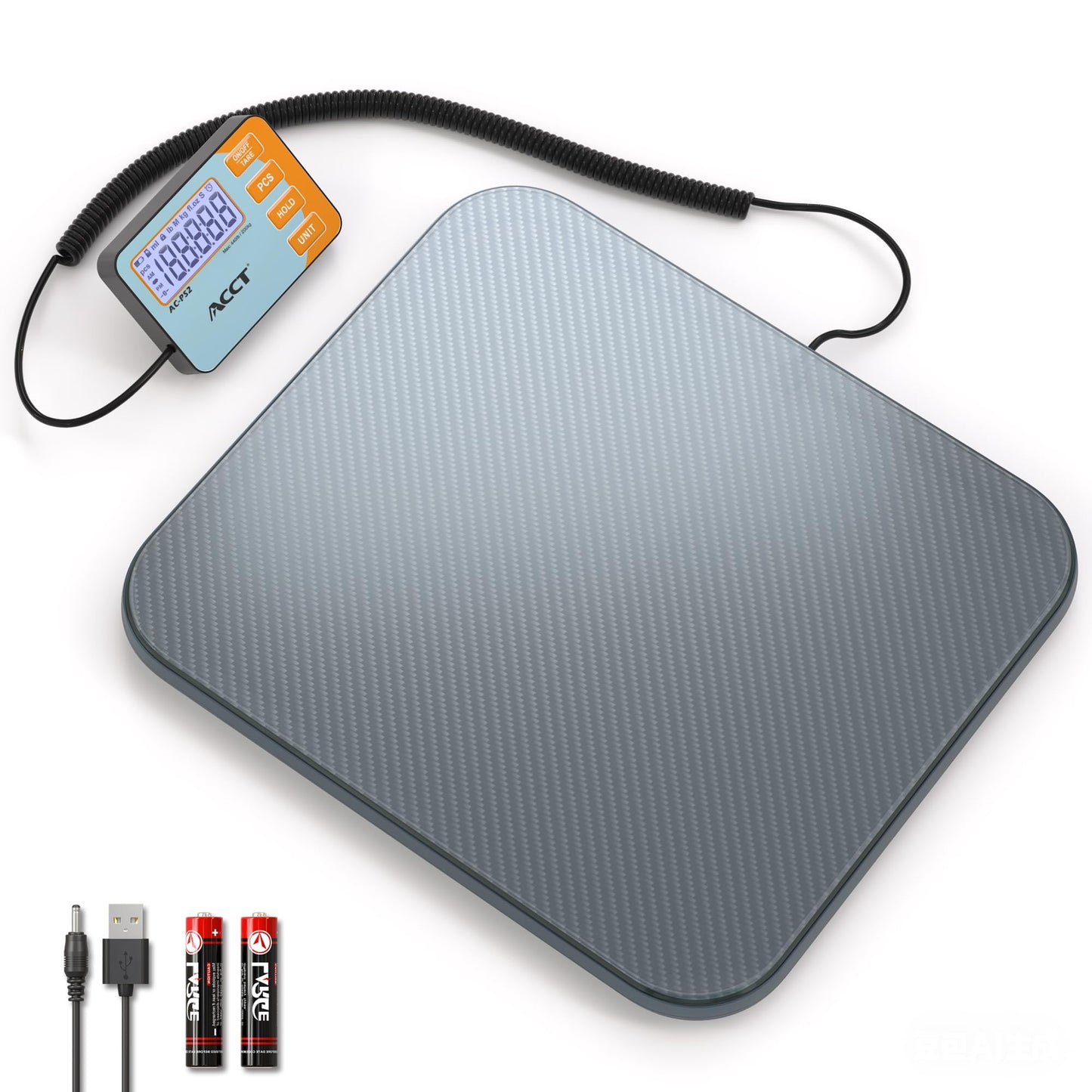 ACCT Digital Postal Scale, 200 KG/440 lbs Capacity, Commercial Weighing Scale for Parcels, Mail, Warehouses, Home, Luggage