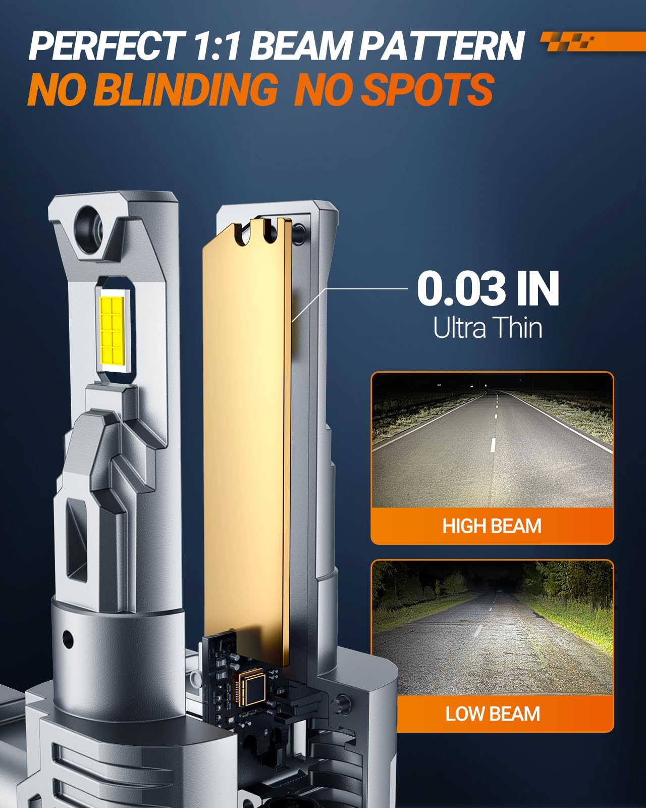 SEALIGHT 9005 LED Headlight Bulbs, 30000LM 6500K Cool White Light Bulbs with Cooling Fan, 1:1 Mini Size 9005 Led Headlight, 9005 Halogen Replacement, 3 Mins Plug-N-Play, Pack of 2