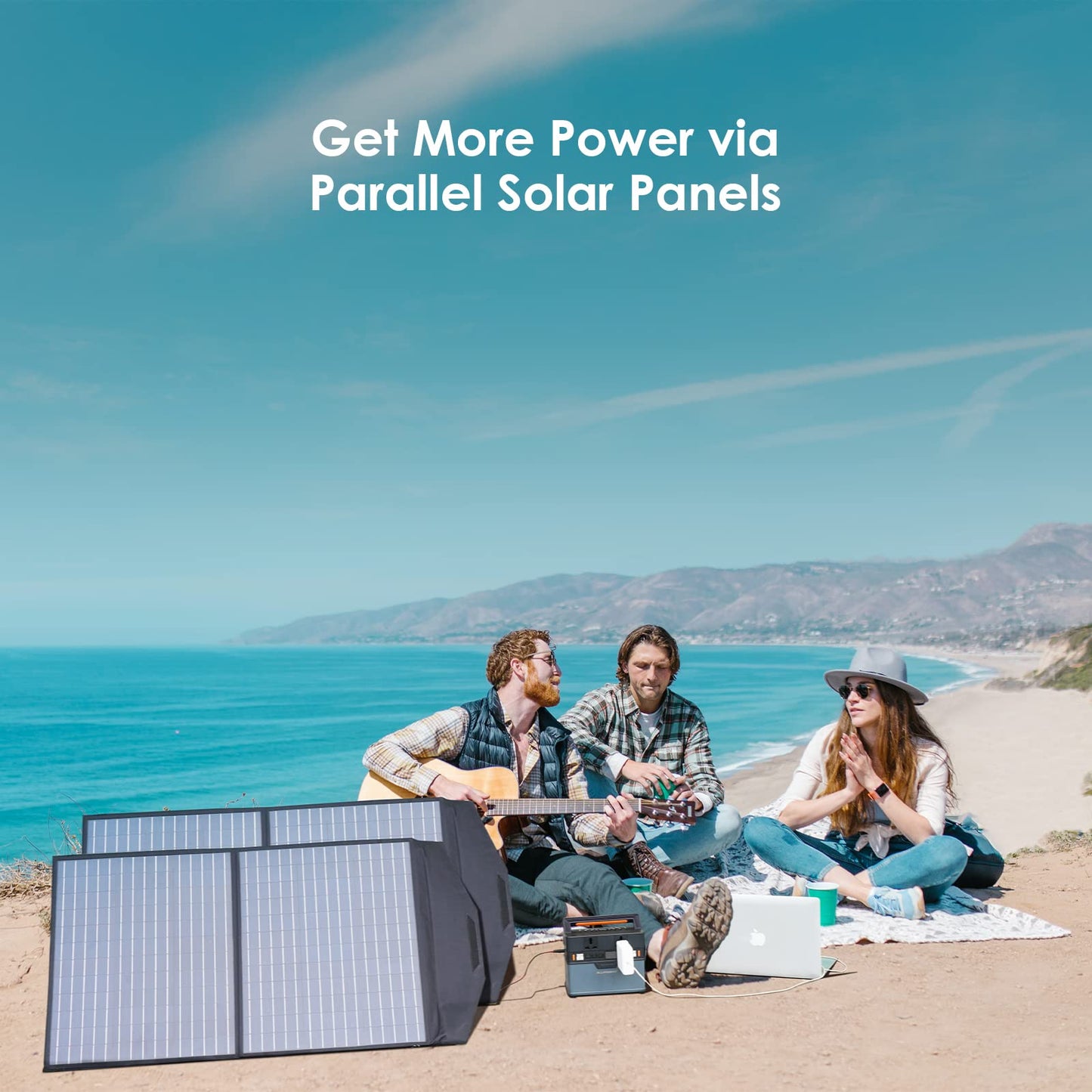 ALLPOWERS Foldable Solar Panel 100W, Portable Solar Panel kit for Portable Power Station, Solar Generator, Outdoor Foldable Solar Charger for Camping, Laptops, Motorhome, Caravan