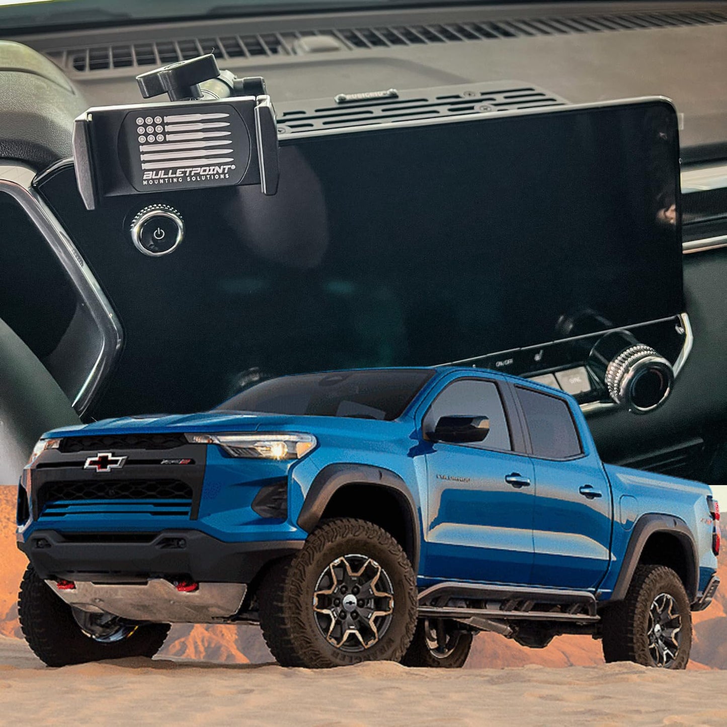 Bulletpoint RubiGrid Metal Dash Mount Phone Holder Compatible with 2023+ Chevrolet Colorado & GMC Canyon