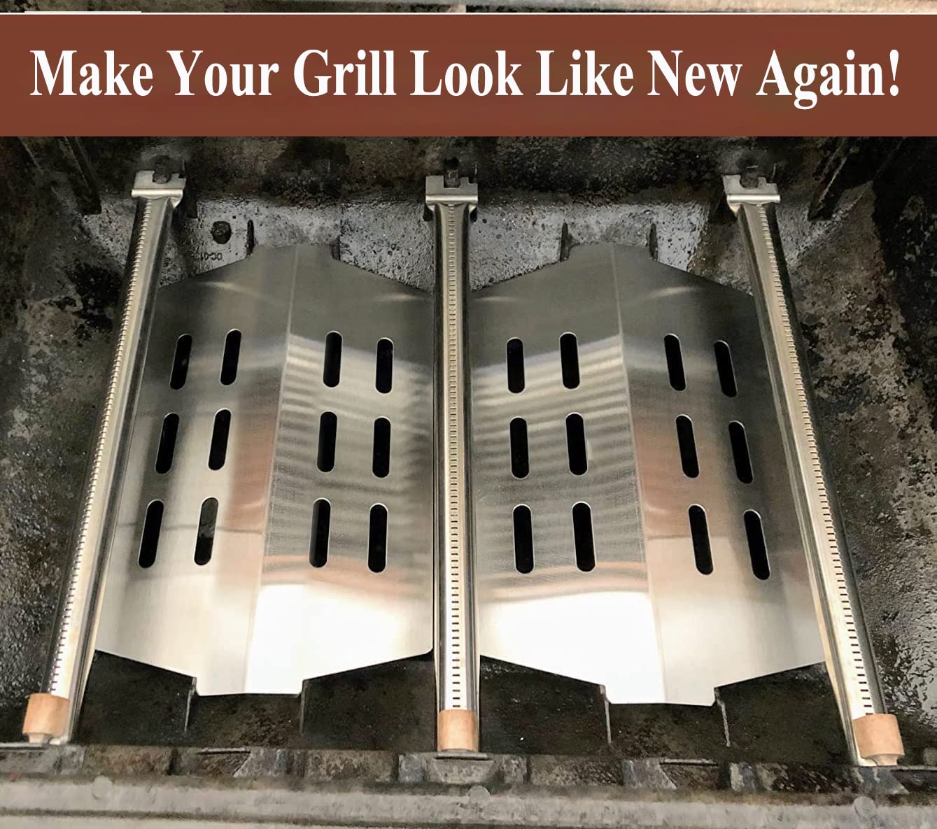 Utheer 62752 19.5" Grill Burner for Weber Genesis E/S-310, 320, 330 Gas Grills (2011-2016with Front Burner Knobs), NOT Compatible with Genesis II 310/340