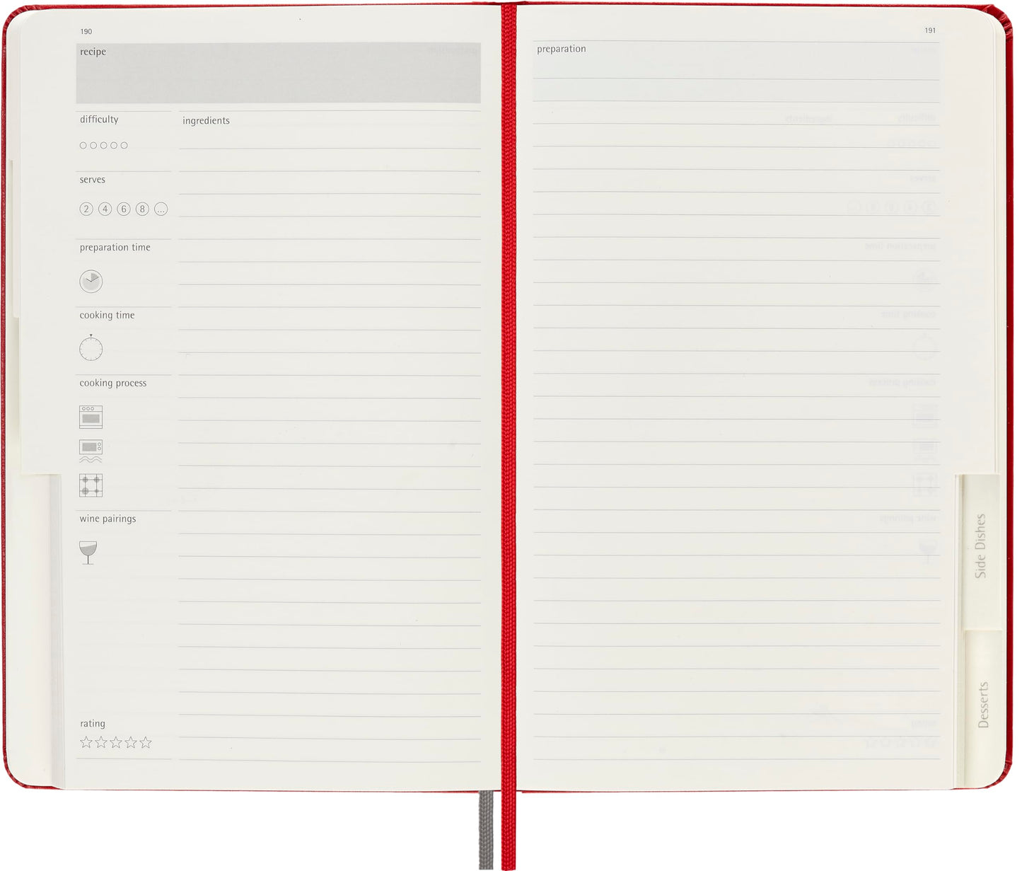 Moleskine Passion, Recipe Journal, Large, Boxed/Hard Cover (5 x 8.25)