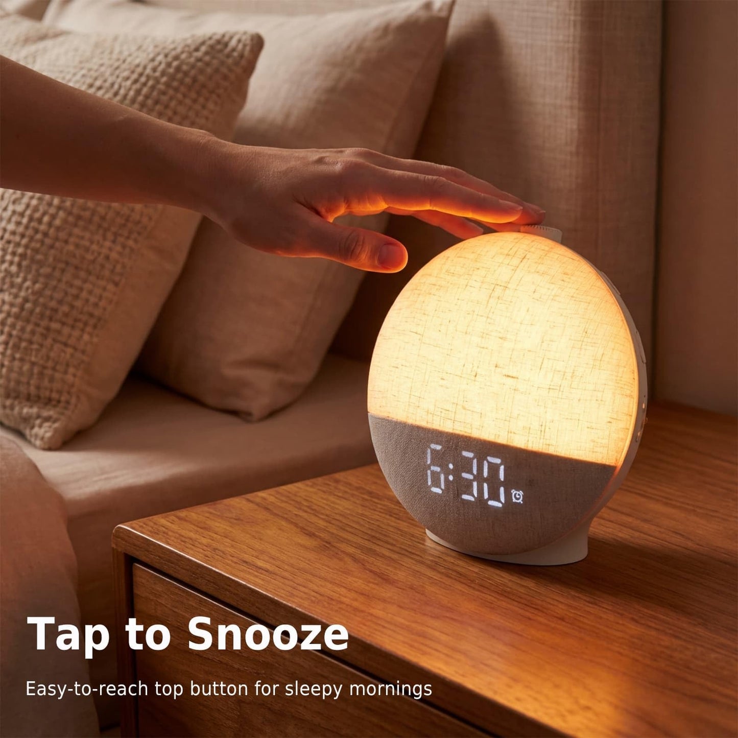 Sunrise Alarm Clock with Sound Machine, Natural Wake Up Light with Night Light, 30 Sleep Sounds, Speaker, White Noise Machine Alarm Clocks for Bedrooms, Heavy Sleepers