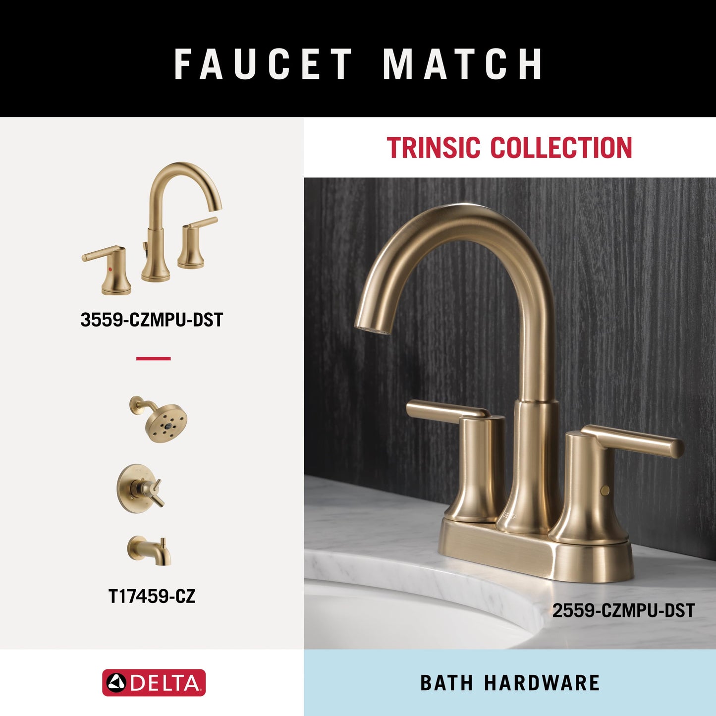 Delta Faucet 75950-CZ Trinsic Toilet Paper Holder 3.31 X 7.00 X 3.31 inches Champagne Bronze