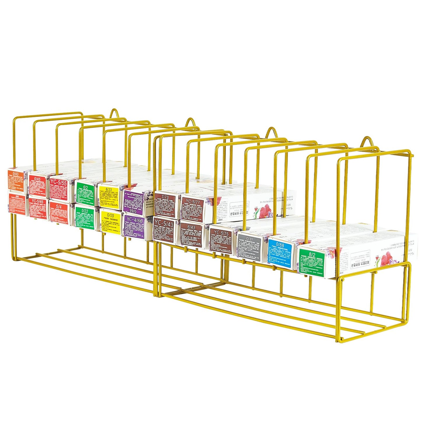 Hair Color Organizer for Salon - 2 PCS Metal Hair dye Tube Racks Storage Wall Mounted Cabinet Available