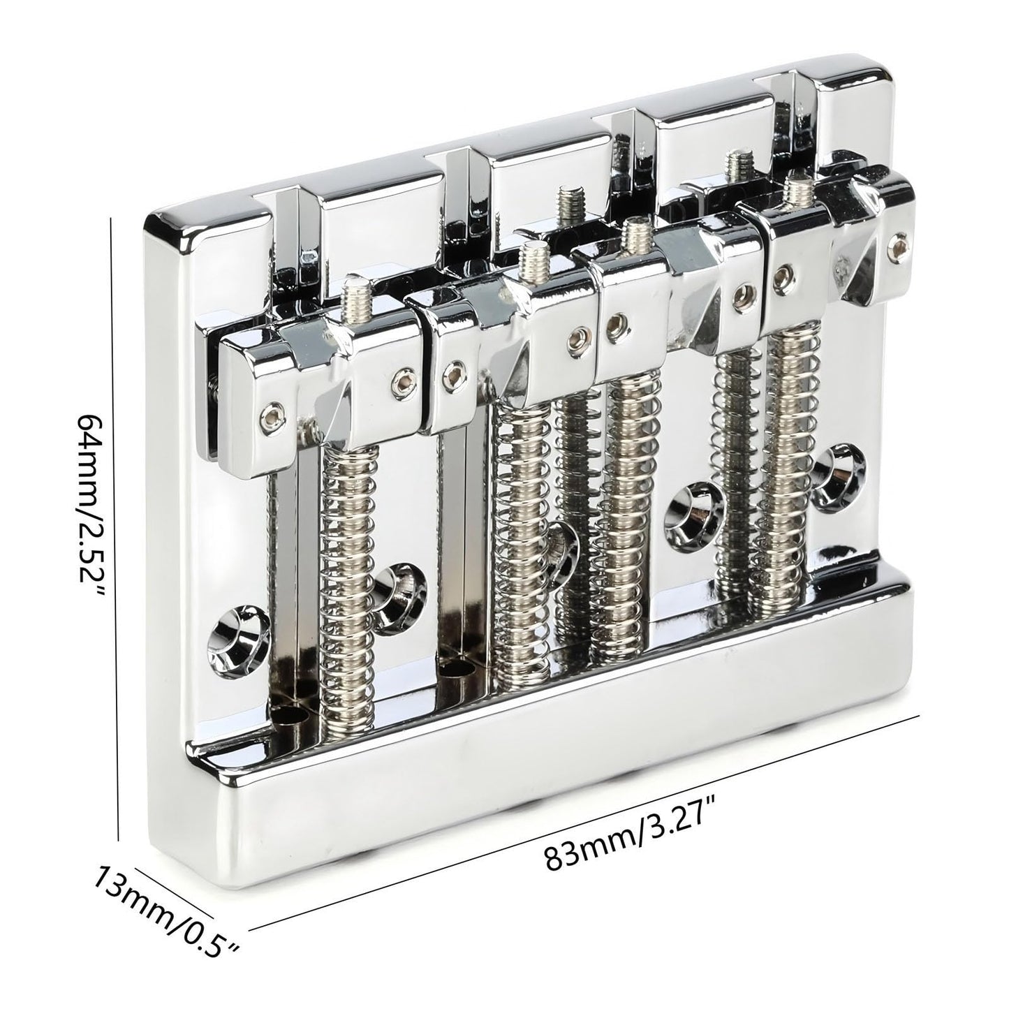 4 String Bass Bridge, High Mass Zinc Alloy Electric Bass Guitar Bridge with 19mm String Spacing for Universal Fit Enhanced Sustain