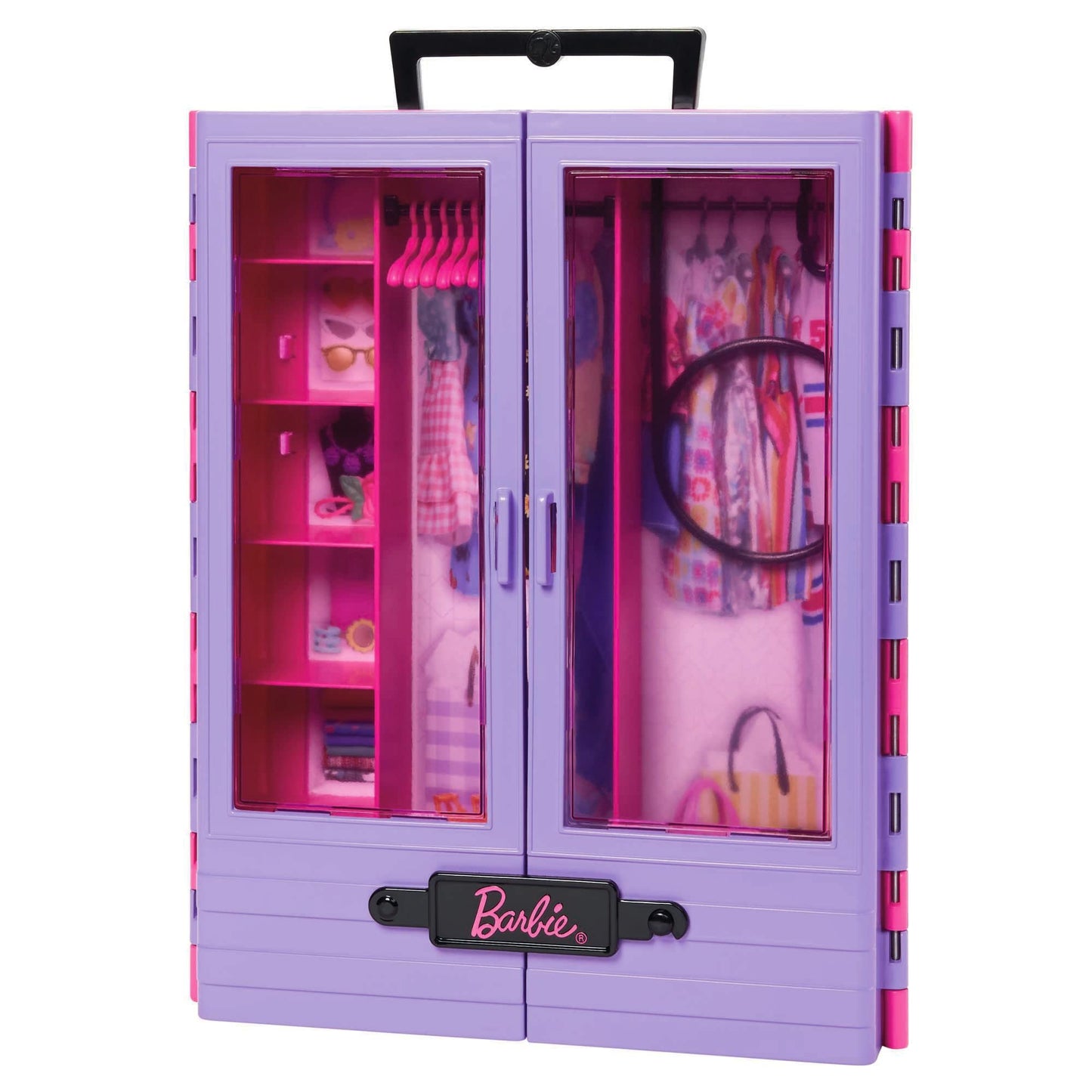 Barbie Fashionistas Ultimate Closet Portable Fashion Toy with Doll, Clothing, Accessories and Hangers, Toy for 3 Years Old and Up