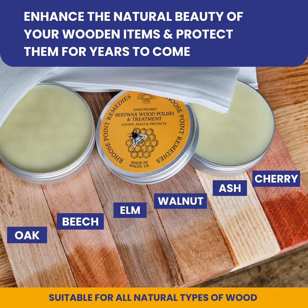 Beeswax Furniture Polish & Conditioner for Wood Enhances the Natural Beauty of Oak Pine Beech & More Seals & Protects for a Perfect Finish Wood Bees Wax Polish to Protect & Enhance any Wooden Surface