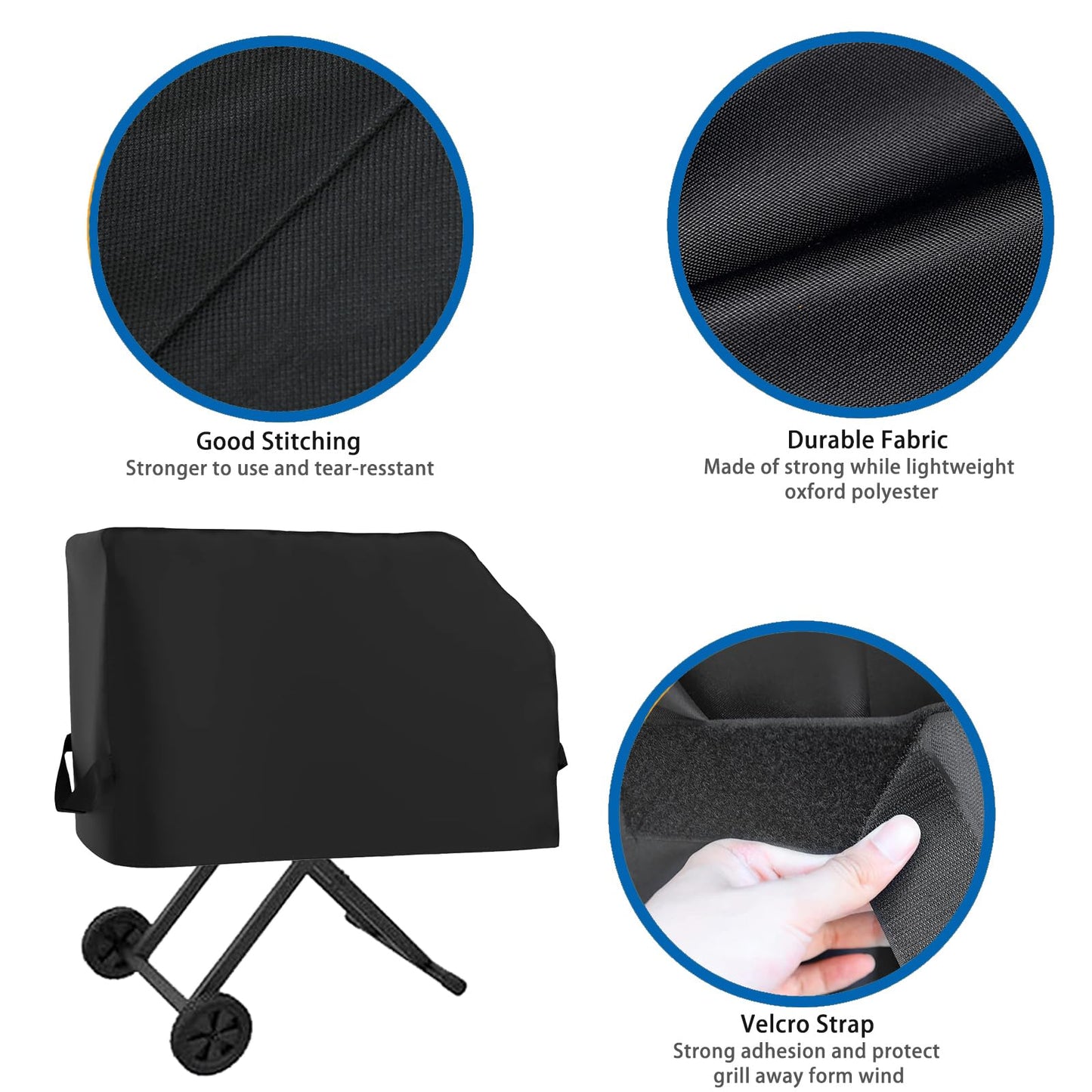 Blackhoso Outdoor Grill Cover for Blackstone 22” Scissor-Leg Griddle with Hood and Stand, Heavy Duty Waterproof