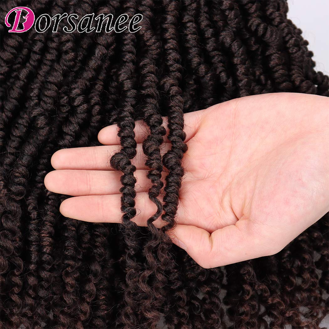 Bomb Twist Crochet Hair 6 Packs 10inch Spring Twist Crochet Braids Pretwisted Passion Twist Hair Pre looped Crochet Hair Synthetic Braiding Hair Extension Fluffy Twist Dreadlocks Hair for Women(T33#)