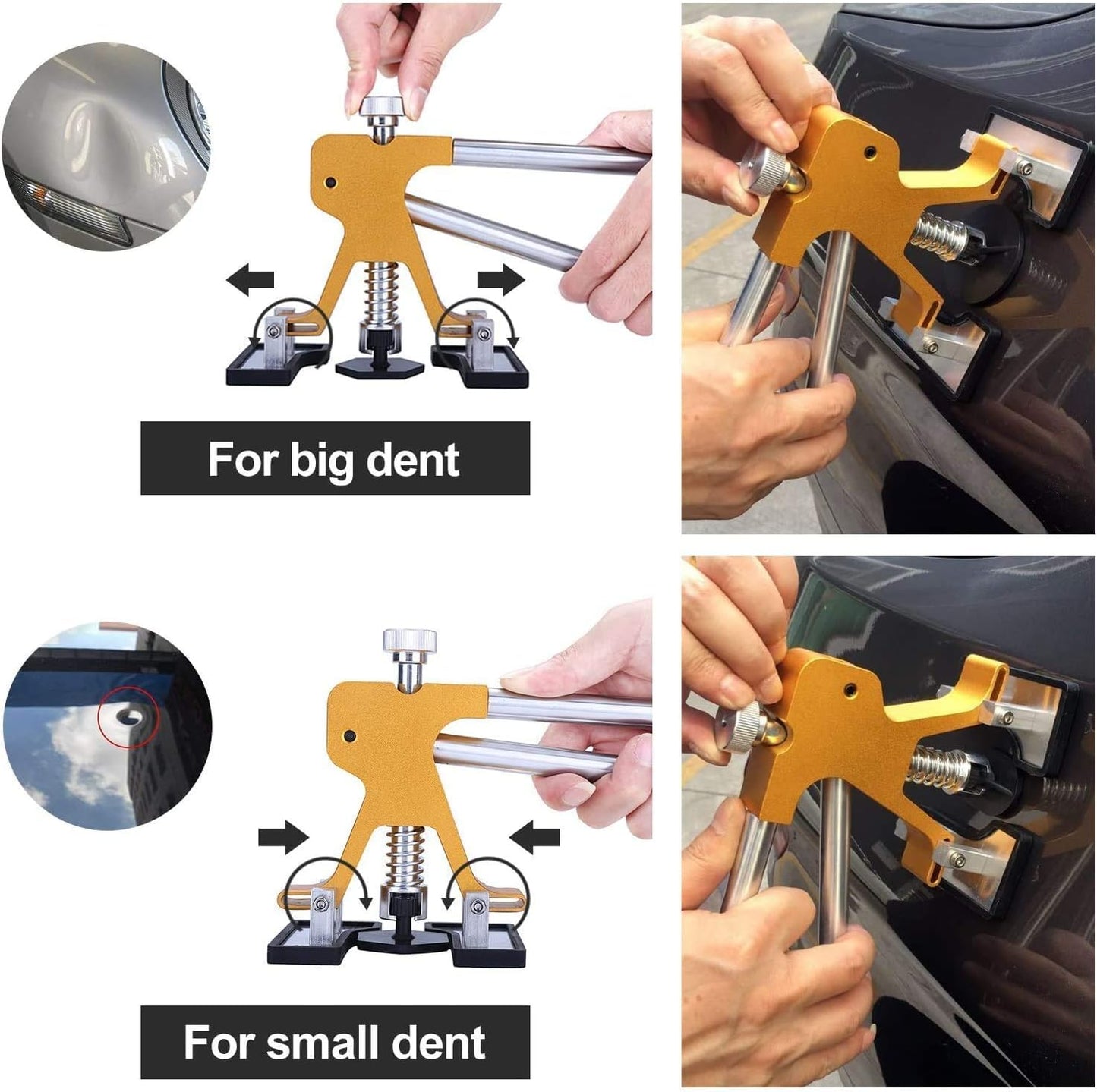 Auto Dent Puller Kit, Car Paintless Dent Repair Tool for Automobile/Motorcycle/Refrigerator Body Dent Removal
