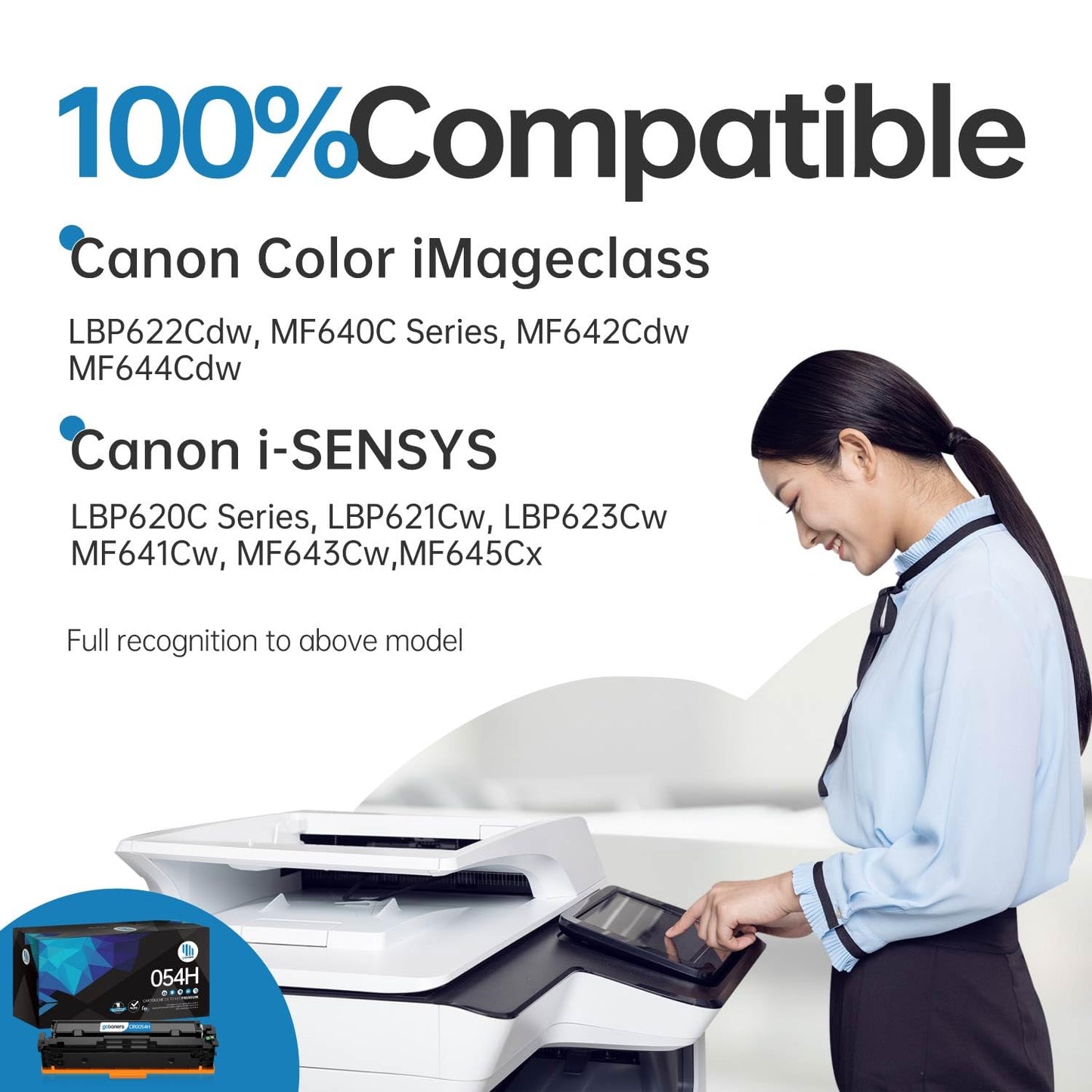 Gotoners Compatible Canon 054 054H CRG054 CRG054H Toner for MF642Cdw MF644Cdw LBP622Cdw MF640C, SENSYS LBP620C LBP621Cw LBP623Cw MF641Cw MF643Cw MF645Cx