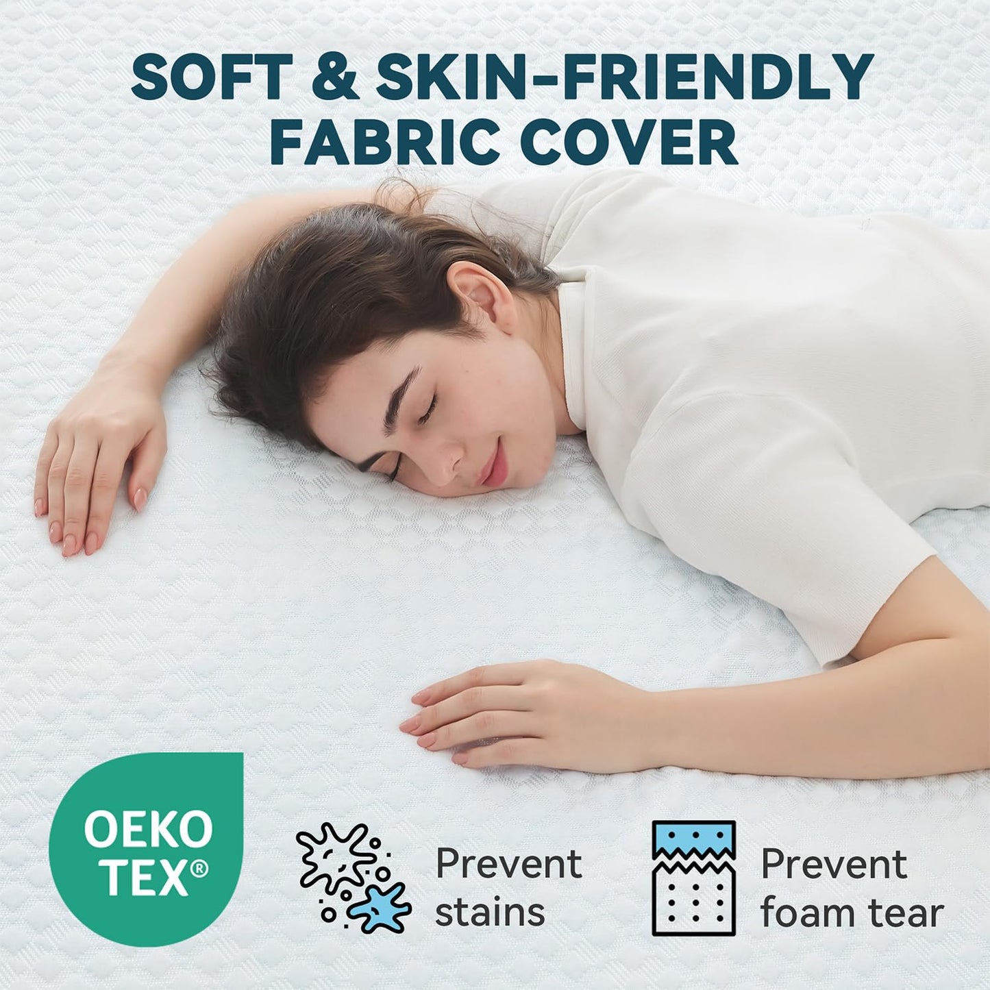 2 Inch Cooling Gel Memory Foam Mattress Topper Twin Size, Ventilated Slow Rebound Pad for Back Pain Relief, Bed Topper with Removable Soft Cover, CertiPUR-US Certified