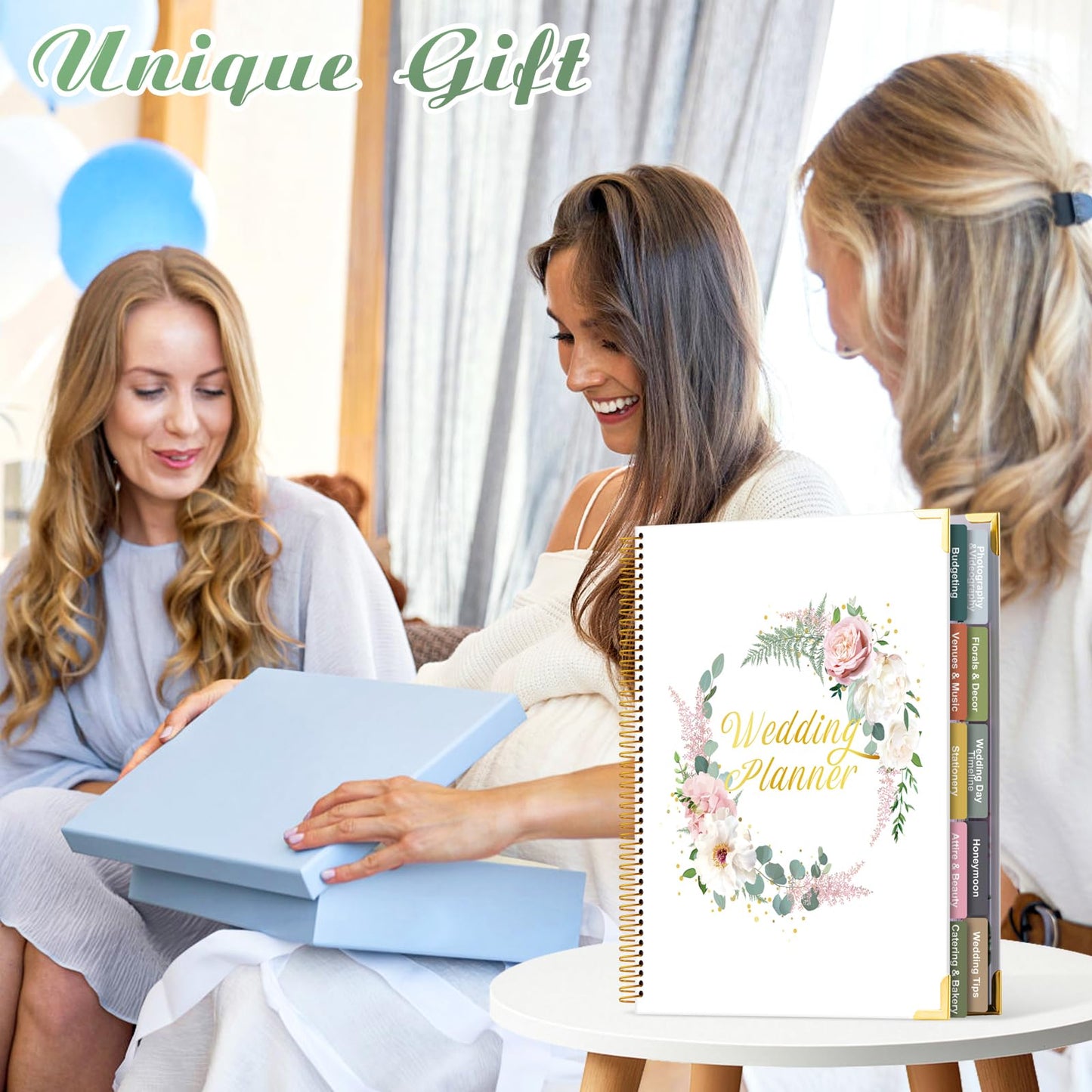 VinTS 176 Pages Wedding Planner,Wedding Planner Book and Organizer,9" x 11" Hardcover Engagement Wedding gifts for Couples,Brides