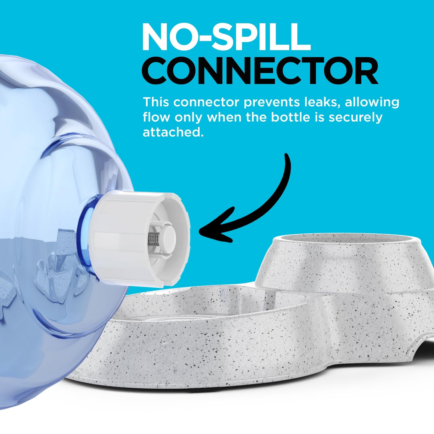 Automatic Pet Waterer Dispenser with BPA-Free Design – 1 Gallon Capacity, Convenient Waterer Solution Ideal for Dogs and Cats Small and Large Pets