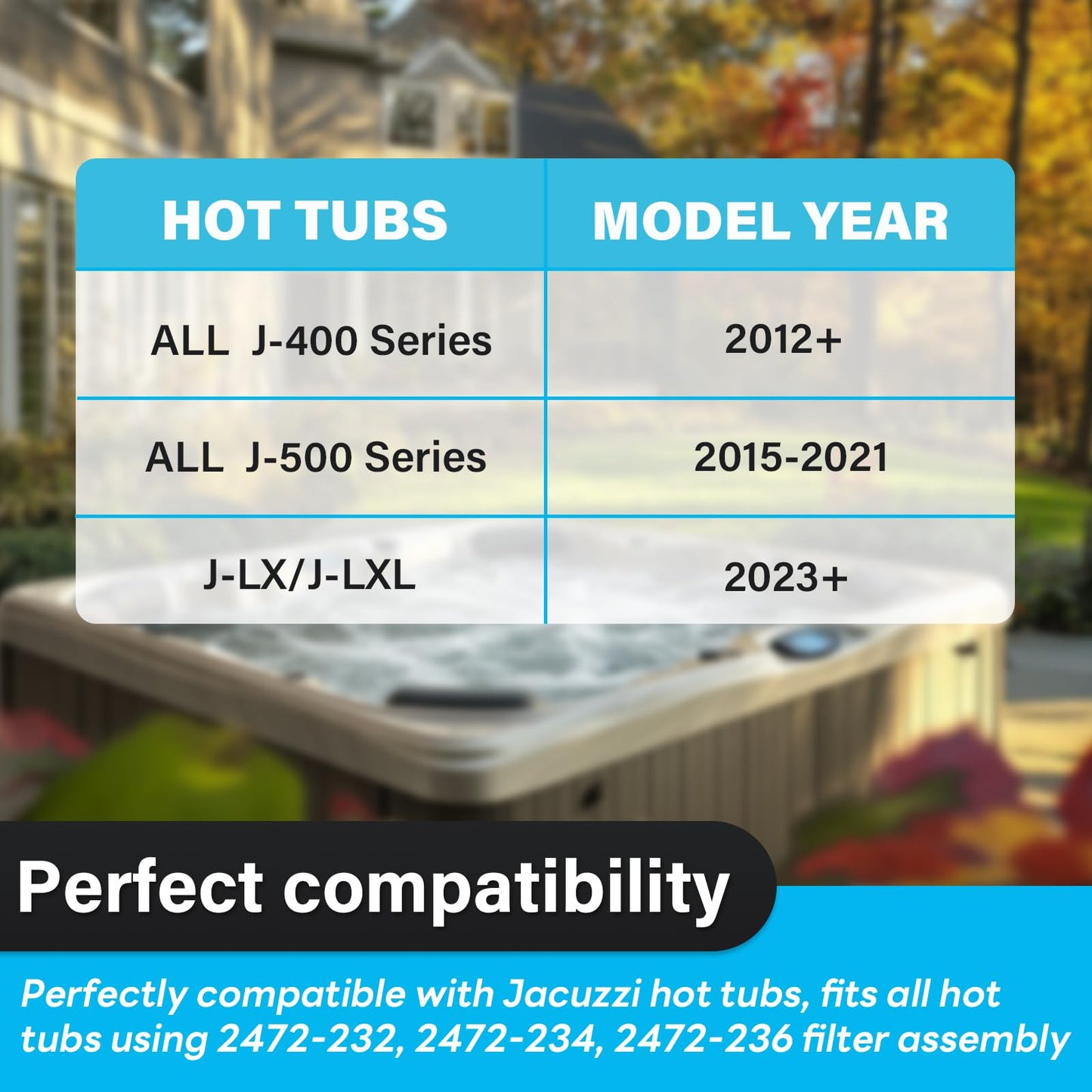 6473-161 Depth Load Filter – Compatible with Jacuzzi J-415, J-425, J-435, J-445, J-465, J-470, J-475, J-480, J-485, J-495 2012+, and J-500 2015+ Spa – Replacement for J-400, J-500, J-LX Filter, 2 Pack
