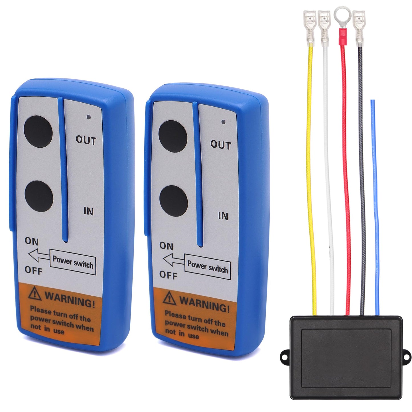 Torkettle 12V 500A Winch Solenoid Contactor Relay and Wireless Remote Control Kit Twin Range max 150ft for 8000lbs-17000lbs ATV UTV Winches