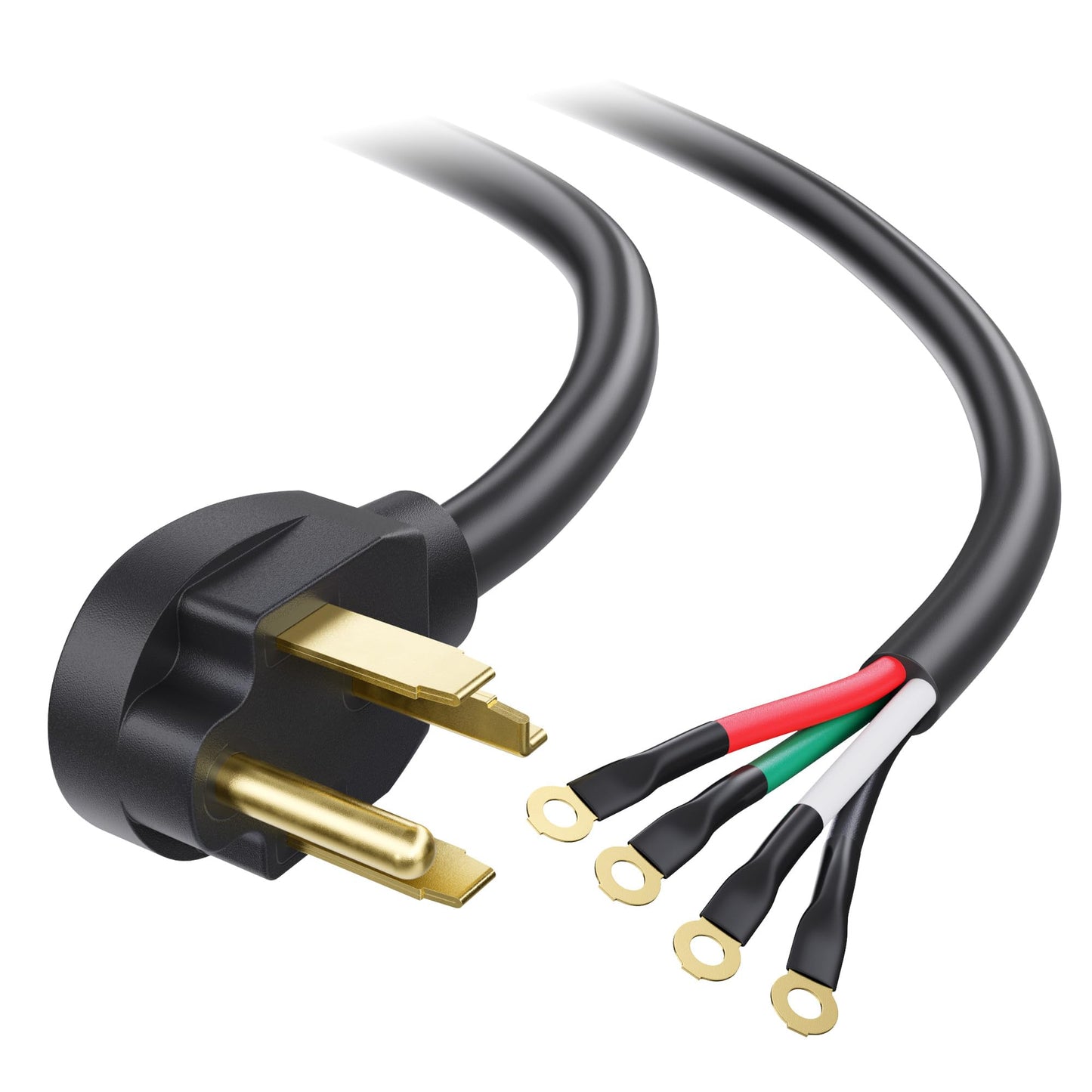 Cable Matters 4 Prong Dryer Cord 10 ft (30 AMP Appliance Power Cord with Dryer Plug, Dryer Power Cord) - 10 Feet (NEMA 14-30P to 4-Wire)