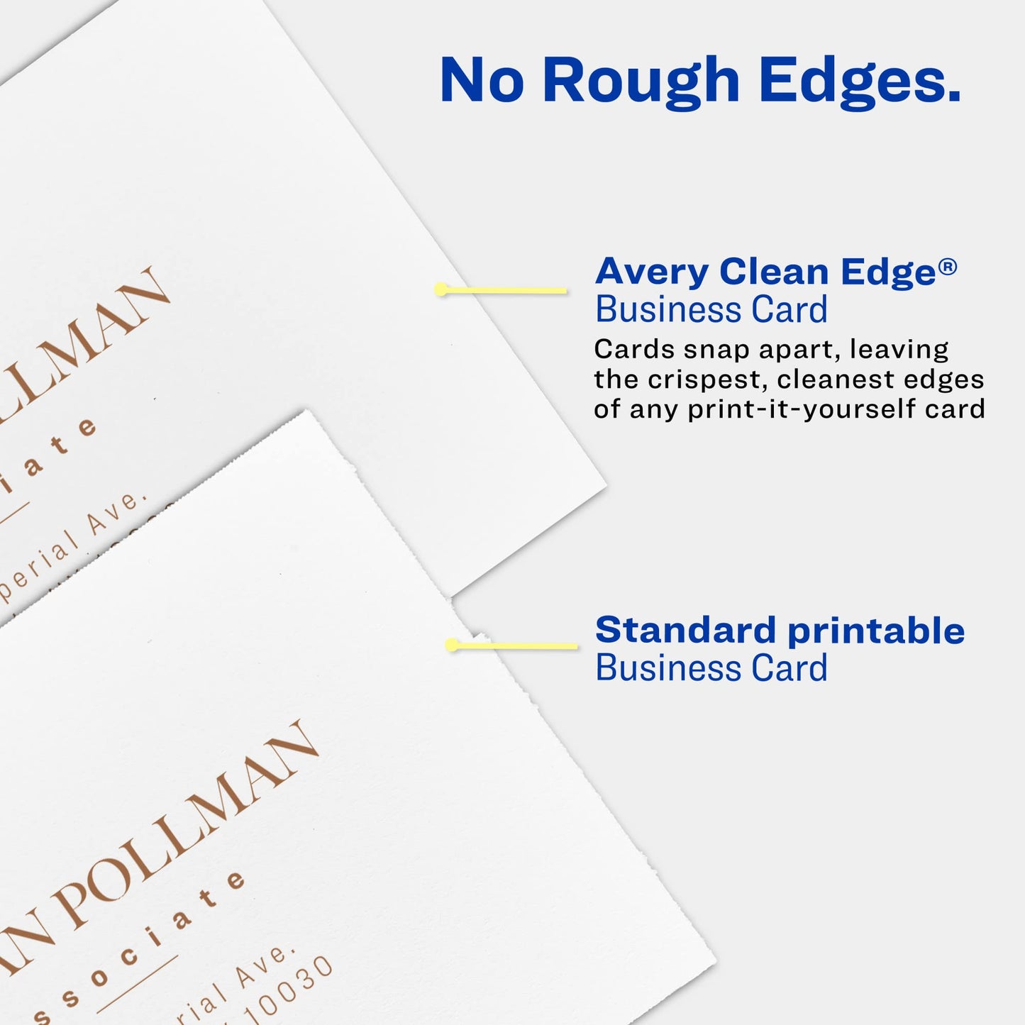 Two-Side Printable Premium Clean Edge Business Cards with