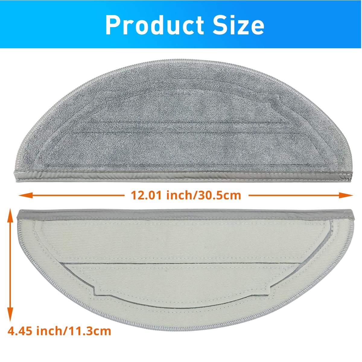 Home Times Vacuum Mop Replacement Pads for Roborock T7S T7S Plus S7/S7MaxV,S7 MaxV Plus Reusable Hard Floor Cloth Expert Wet Replacement Microfiber Soft Pad (4) …