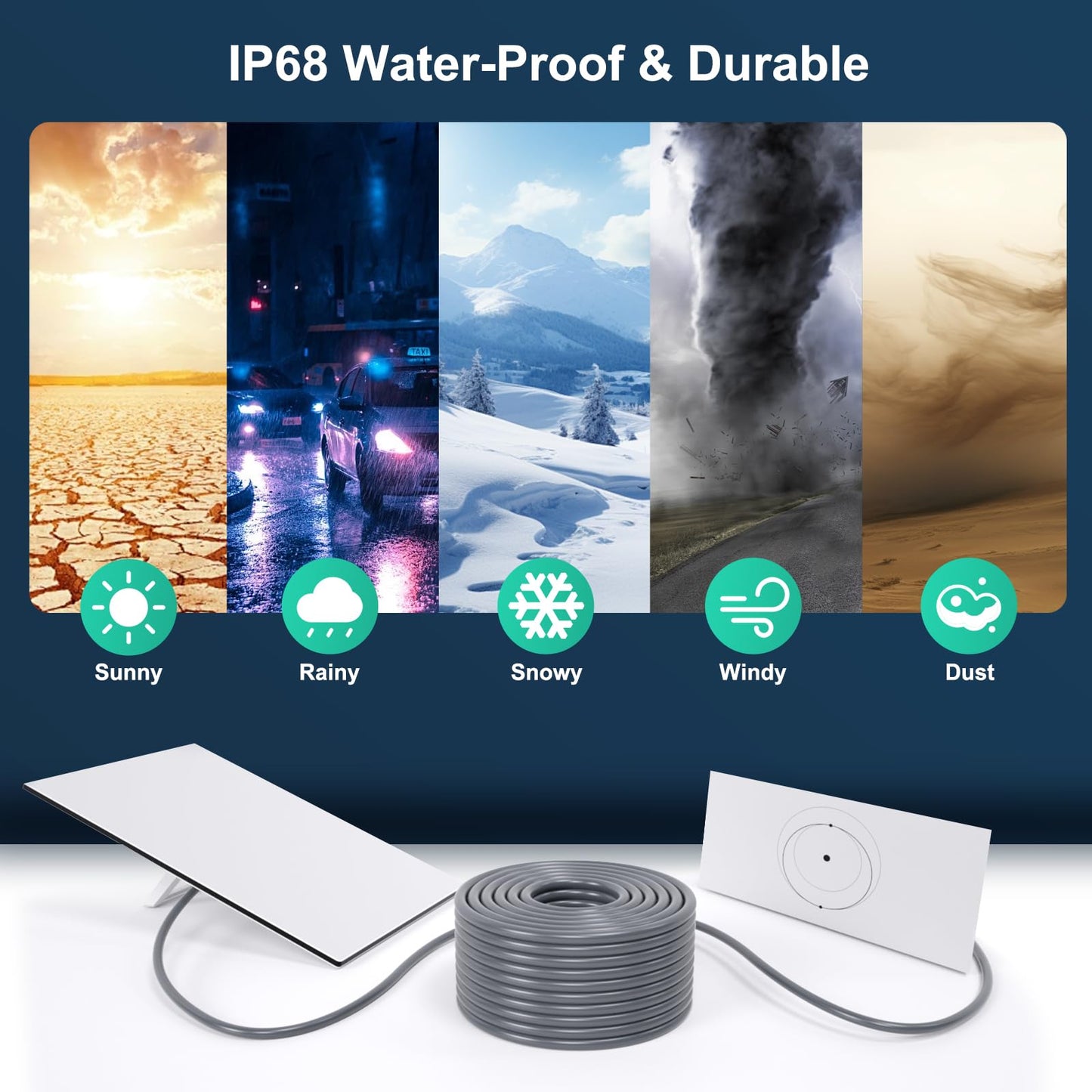 150FT/46M Starlink Gen 3 Cable for Starlink Standard V3, Starlink Cable V3 for Starlink Generation 3 Replacement Extension Ethernet Cables Waterproof Outdoor Gray