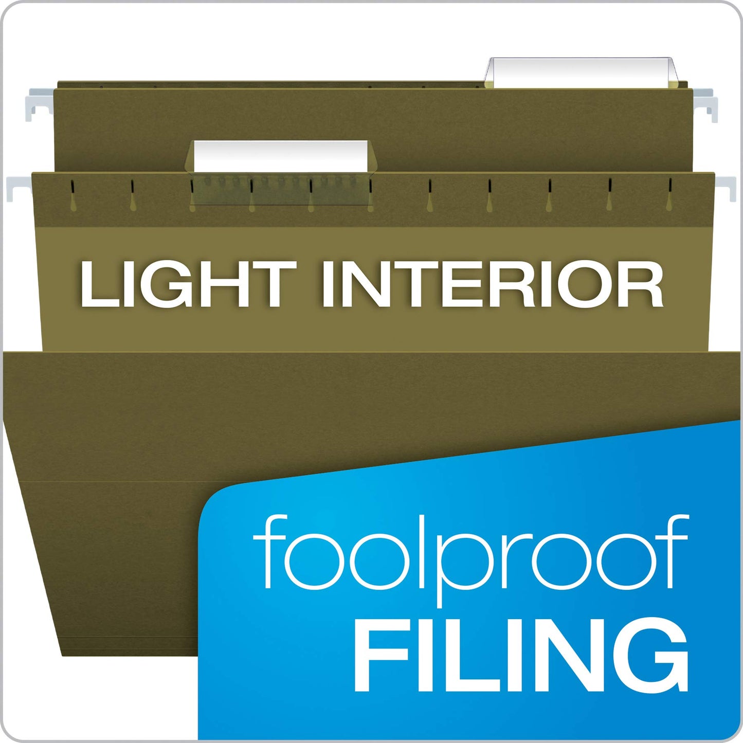 Pendaflex Essentials Hanging Folders, 25 Per Box, 1/3 Cut, Legal, Green (81621)