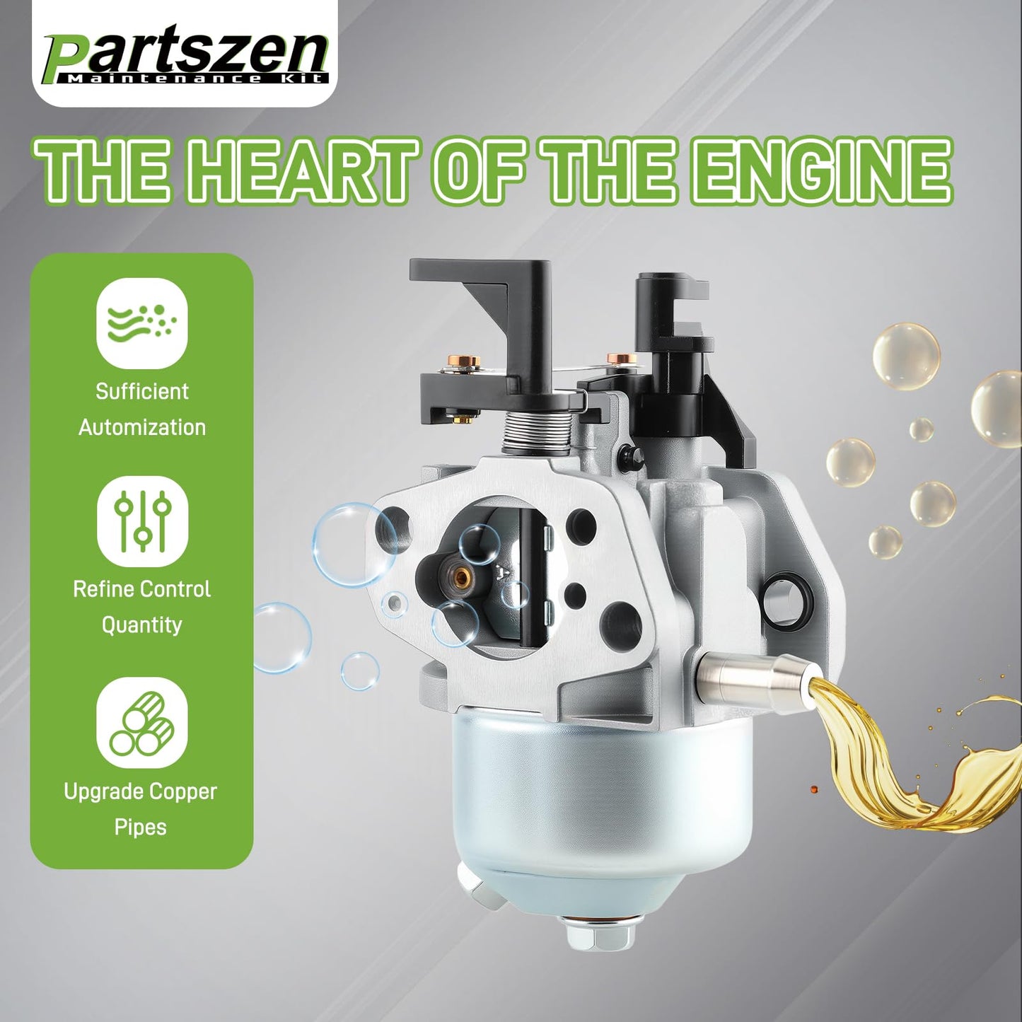 partszen 14 853 68-S Carburetor XT-7 for Kohler Courage XT675 XT650 XT6.5 XT6.75 Engine Lawn Mower with 14 083 16-S Air Filter Cover Kit