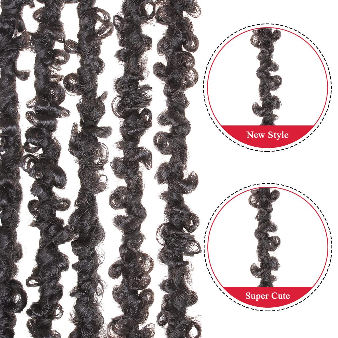 Leeven 30 Inch Distressed Faux Locs Long Butterfly Locs Crochet Braids Hair Pre-looped Synthetic Crochet Soft Locs 30 In Goddess Locs Hair Extensions for Women(6 Pack 1B#)