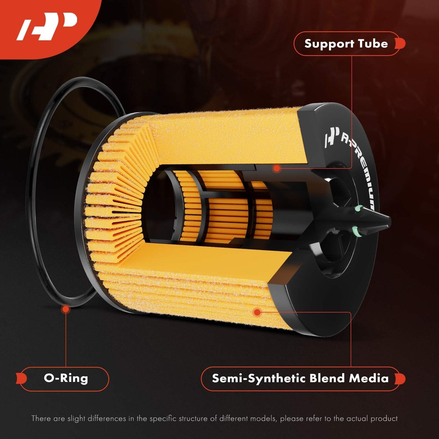 A-Premium 4-PC 10K Miles Protection Oil Filter Compatible with Chevrolet Equinox, Impala, Captiva Sport, HHR, Cobalt, Classic, Cavalier & Buick & Saab & GMC & Oldsmobile & Pontiac & Saturn & Fisker