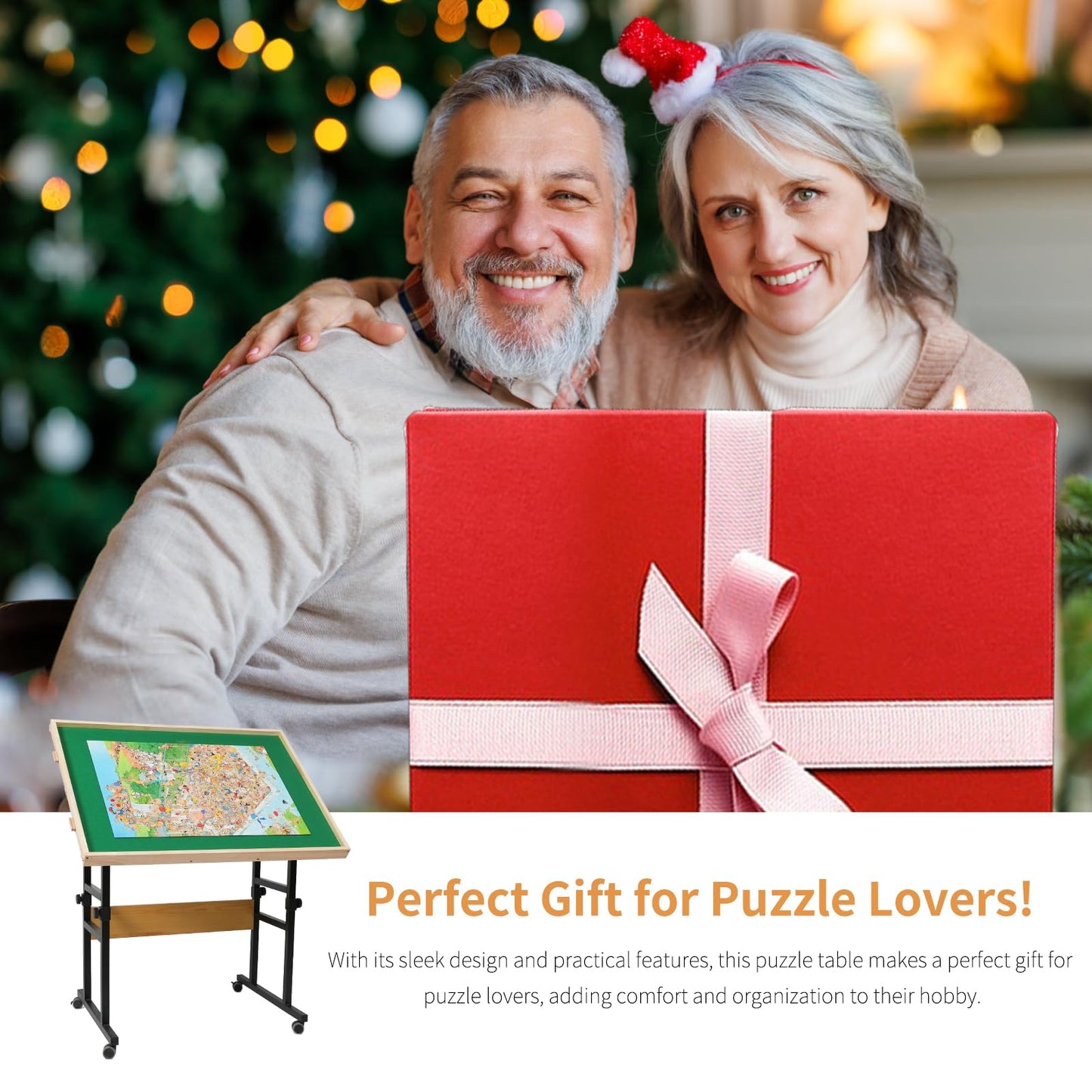 ALL4JIG 1500 Pieces Jigsaw Puzzle Board, Portable Puzzle Board, Jigsaw Puzzle Table Board, Puzzle Keeper Puzzle Caddy with Sorting Trays & Detachable Board,Non-Slip Surface