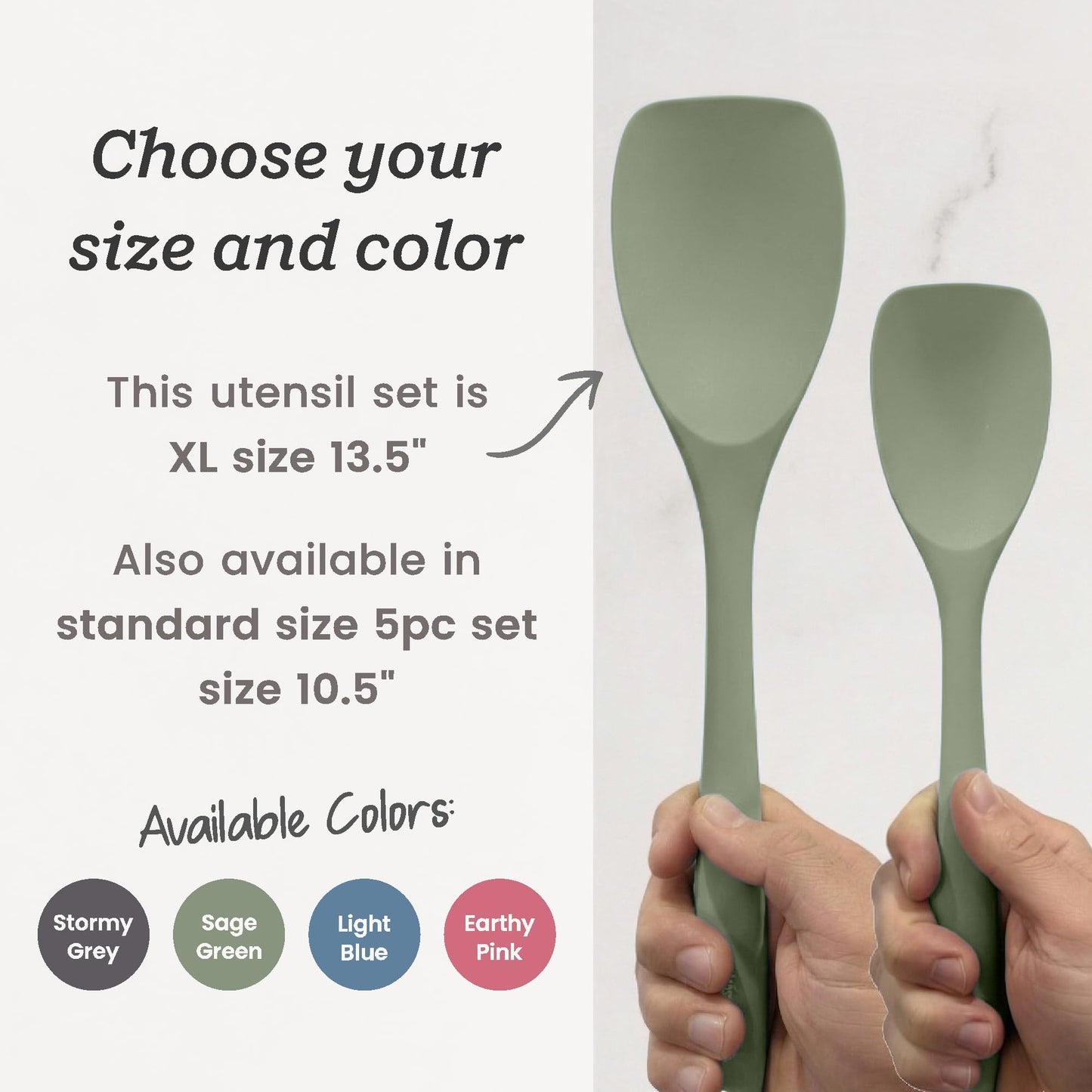 Starpack 'Like a Boss' XL Premium Silicone Cooking Utensils Set (6 Pcs) - Heat Resistant Kitchen Utensils 600°F - Non-Stick Silicone Utensil Set - Large Kitchen Utensils Set for Cooking & Serving