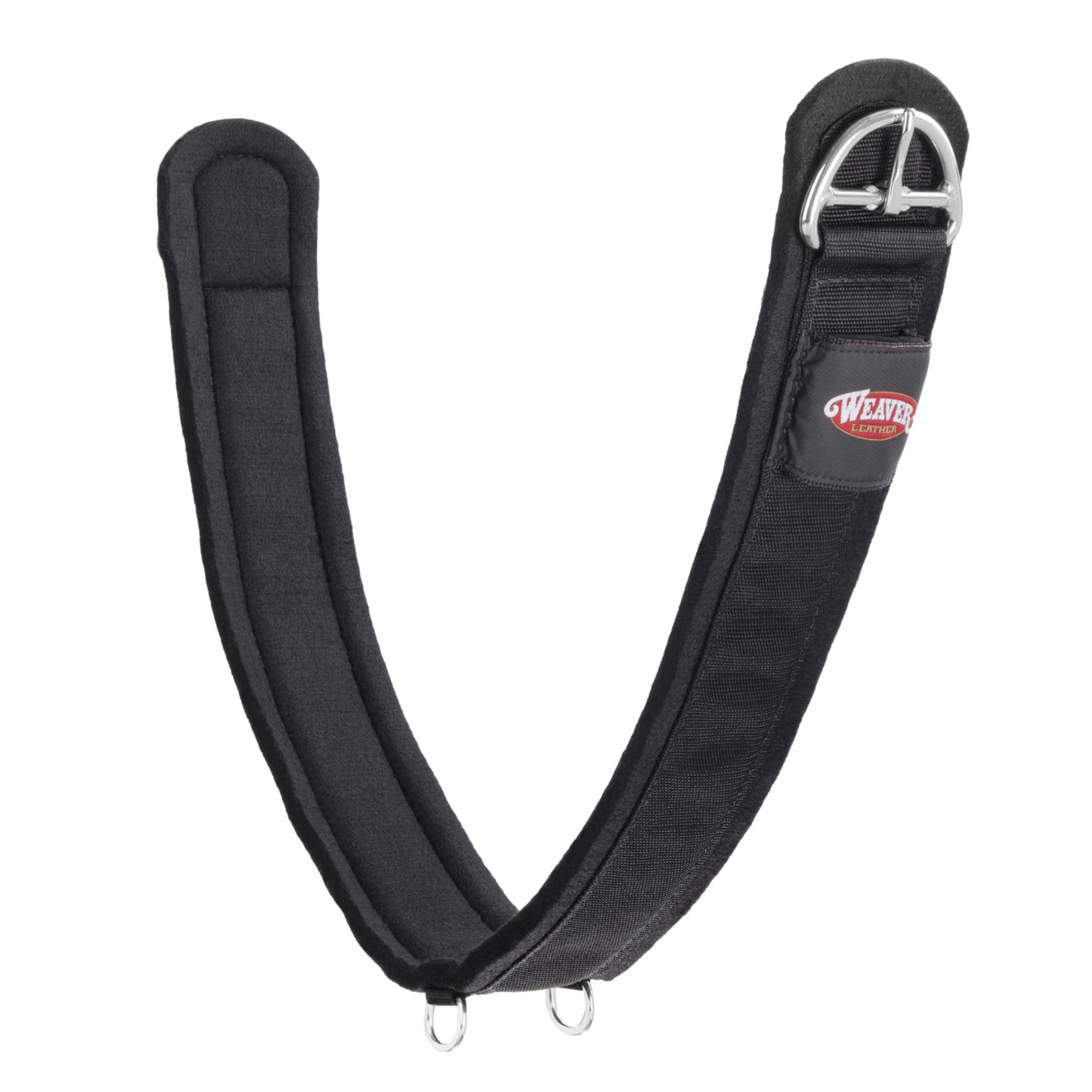 Weaver Equine Deluxe Super Horse Cinch, Anti-Slip Felt Lined Saddle Cinch Girth with Flat Buckle, Draft Horse Riding Supplies, ‎Black