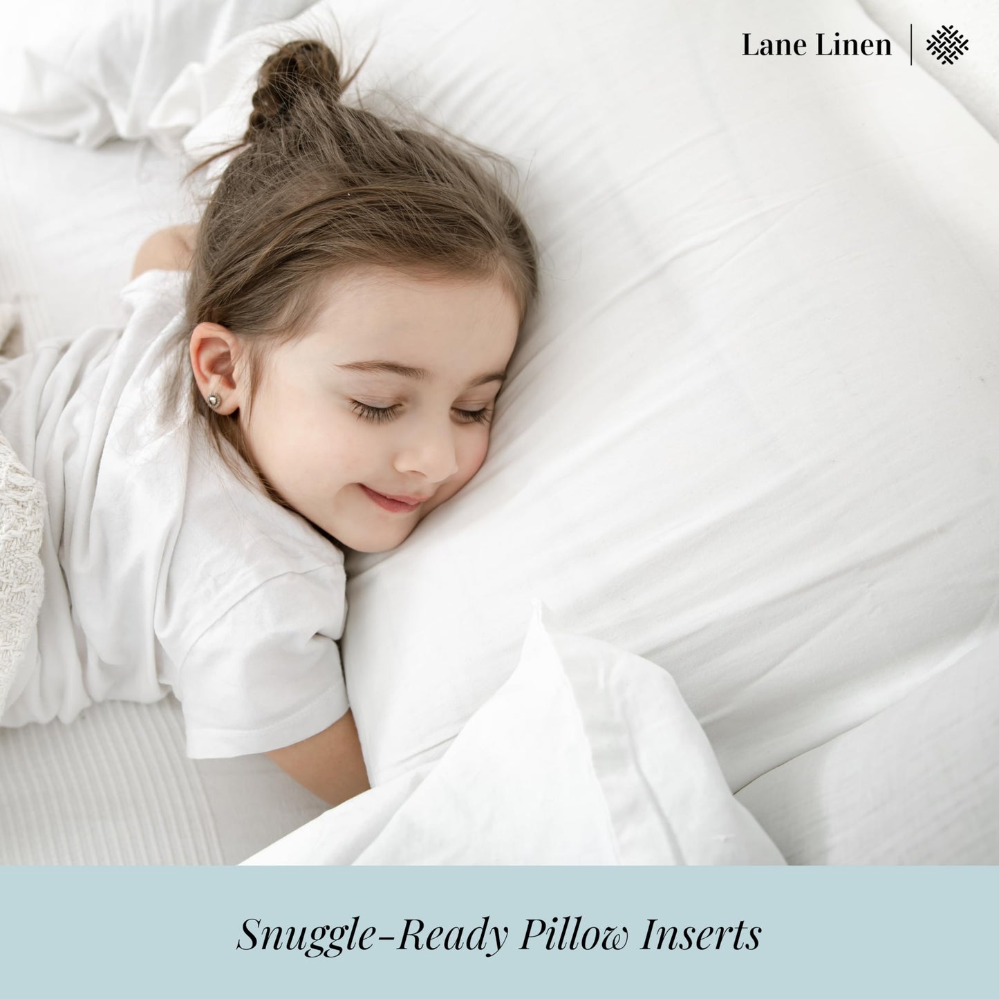 Lane Linen Pillow Inserts 12x20 (Set of 4) – Down Alternative Throw Pillows for Couch, Bed & Sofa - Soft Fluffy Decorative Stuffer Pillows for Indoor & Outdoor Use
