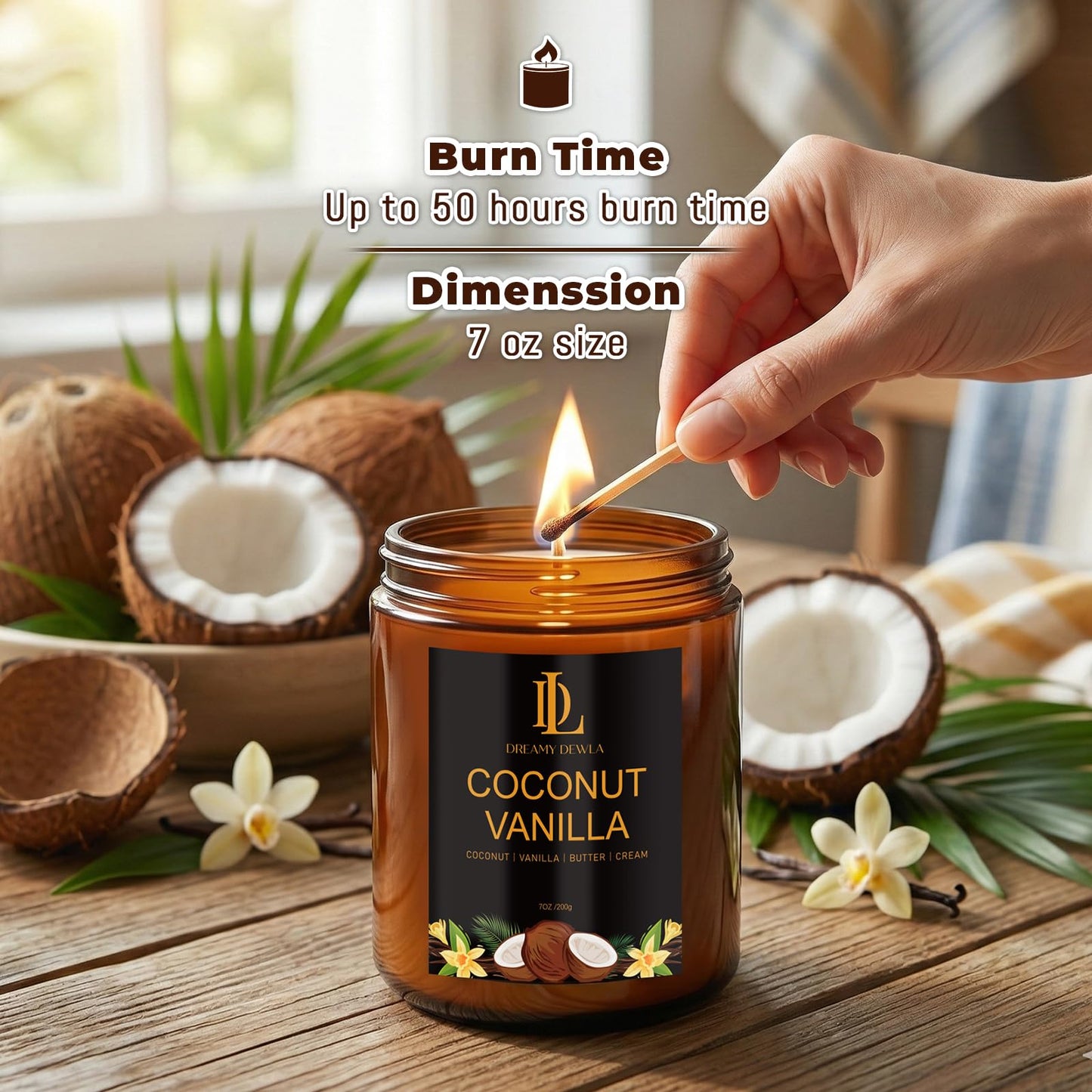 Scented Candles Gift Set, 4 Pack 28oz 200 Hours Burn, Candles for Women Men, Scents of Pineapple Cocktail/Coconut Vanilla/Pink Sands/Bahamian Breeze