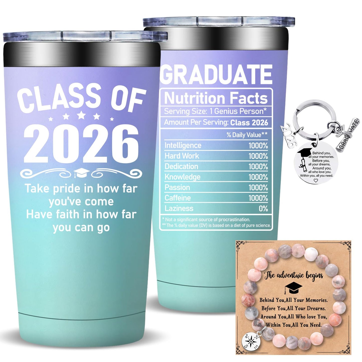 Fufandi Graduation Gifts - Class of 2025 Graduation Gift - College High School Graduations Gifts for Her - Congratulations Gift for Women - Tumbler Cup 20oz