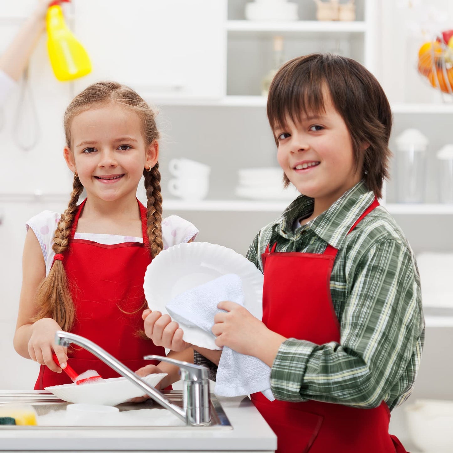 Oudain 200 Pcs White Cleaning Cloths Bulk Reusable Cleaning Rags Cotton Washcloths Absorbent Dishcloths Small Kitchen Rags Soft Bath Towels for Housekeeping, 9.8 x 9.8 Inch