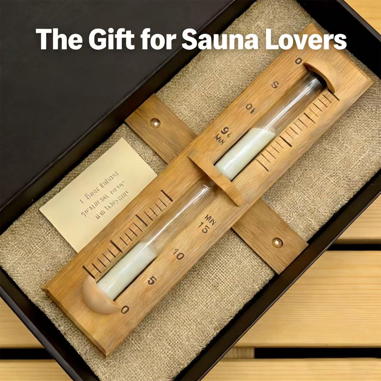 Sauna Sand Timer, 15 Minute Red Cedar Wooden Sauna Hourglass with with Whith Sand, Heat Resistant Rotating Sand Clock Hour Glass Timer for SPA, Bathroom